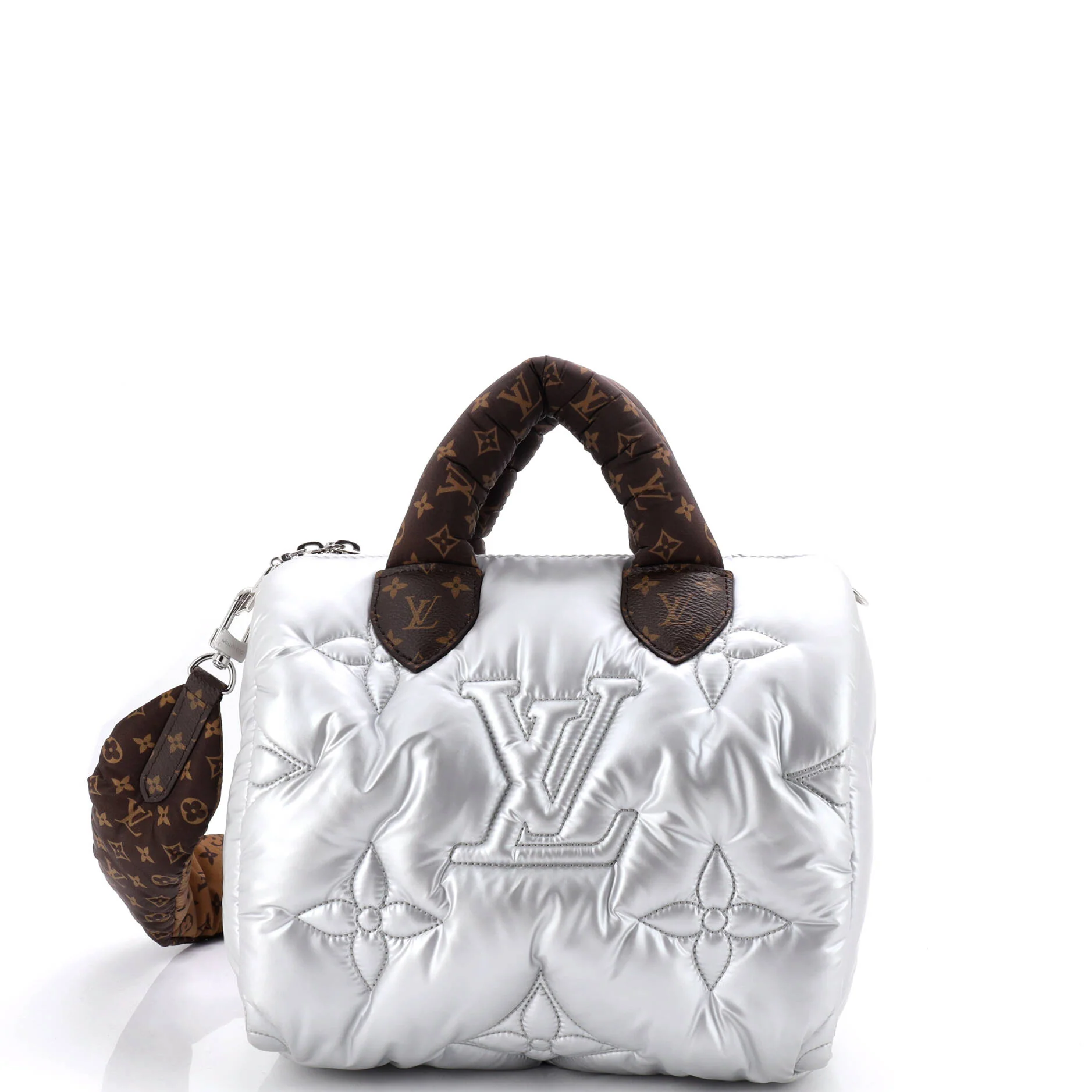 Speedy Bandouliere Bag Monogram Quilted Econyl Nylon 25