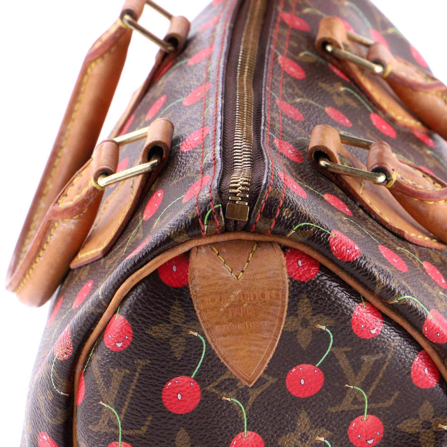 Speedy Handbag Limited Edition Monogram Cerises 25 - Image 8