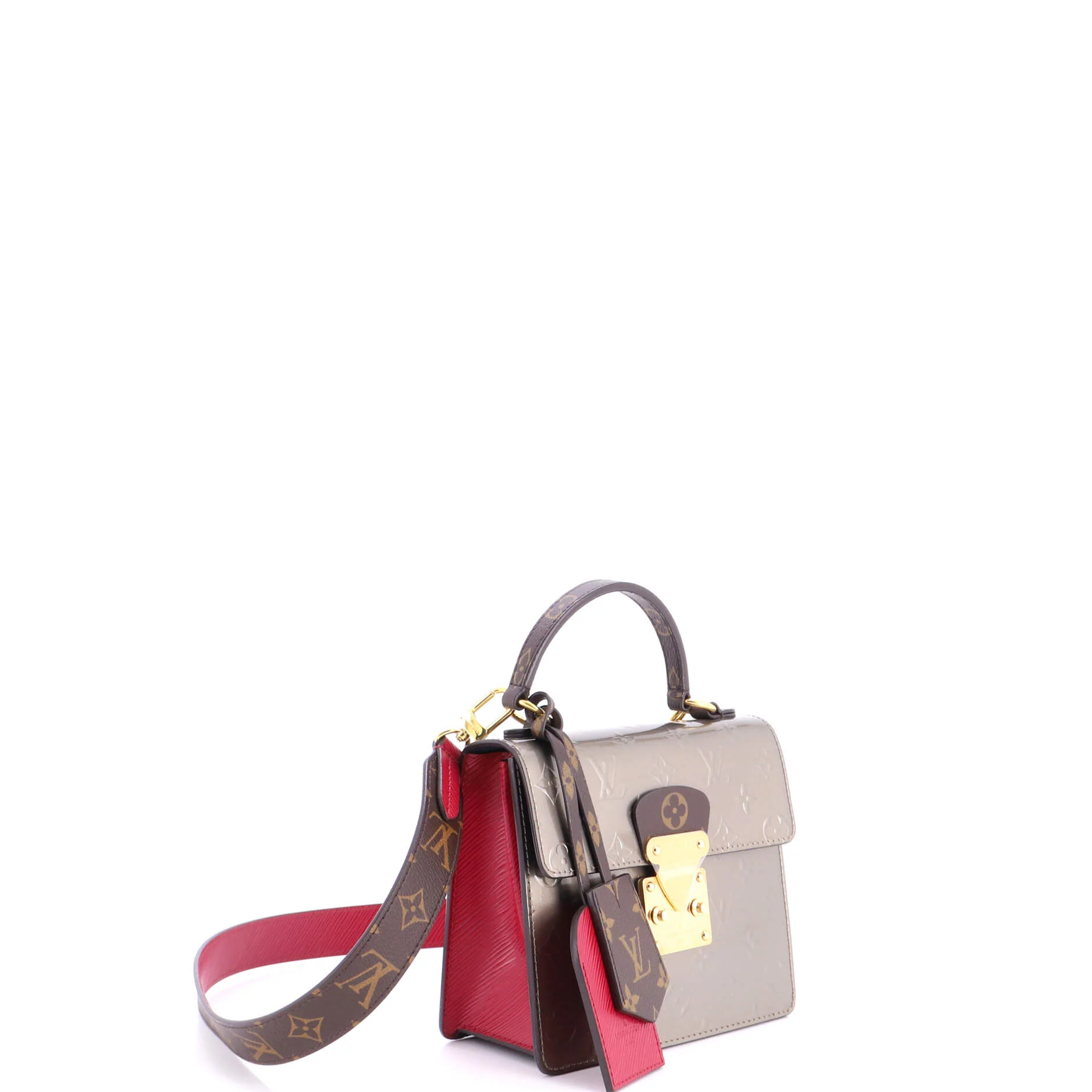 Spring Street NM Handbag Monogram Vernis with Monogram Canvas - Image 2