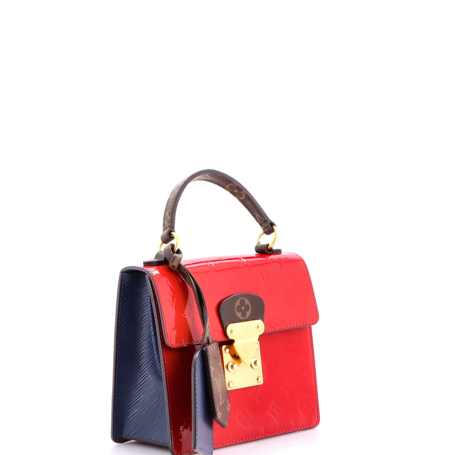 Spring Street NM Handbag Monogram Vernis with Monogram Canvas and Epi Leather - Image 2