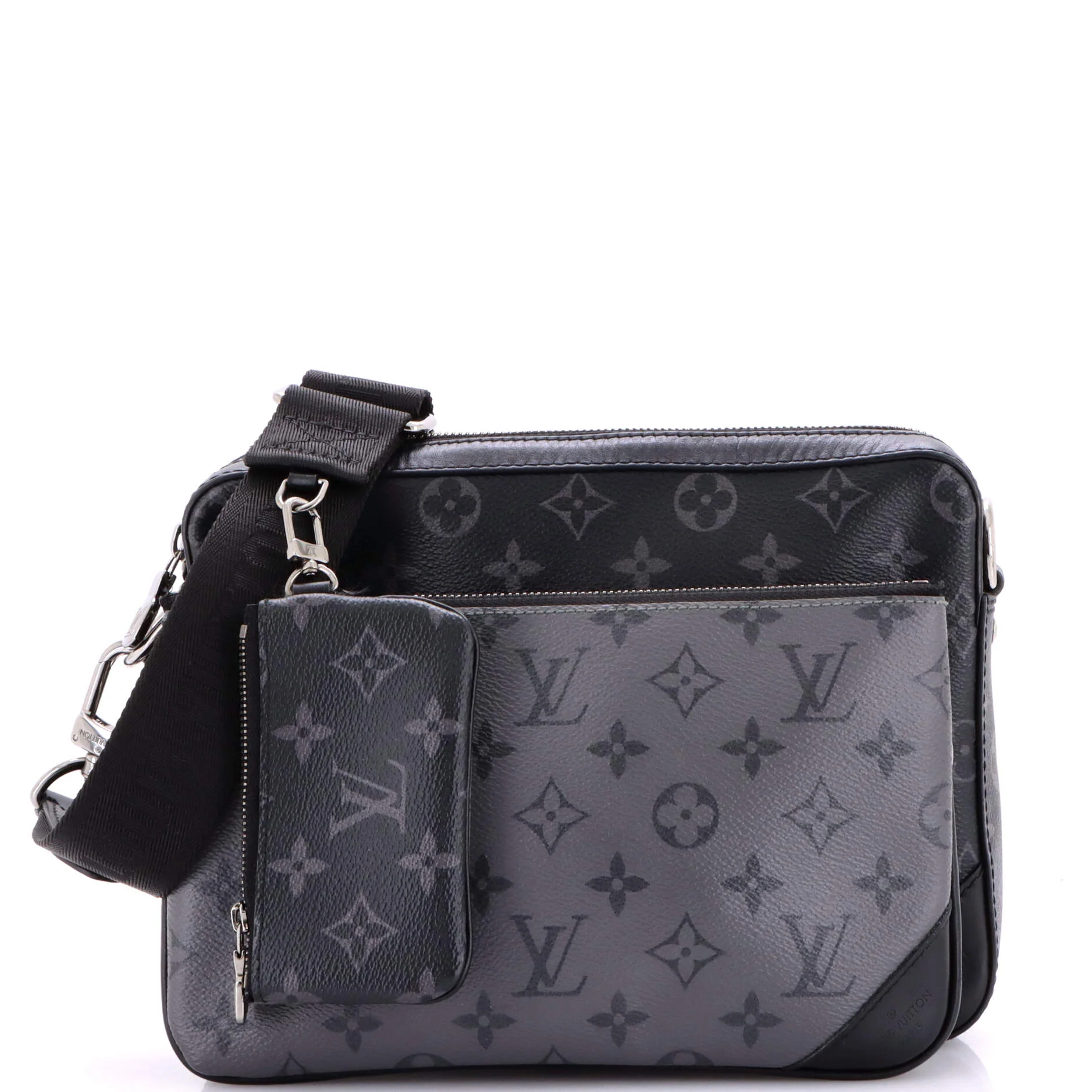 Trio Messenger Bag Reverse Monogram Eclipse Canvas