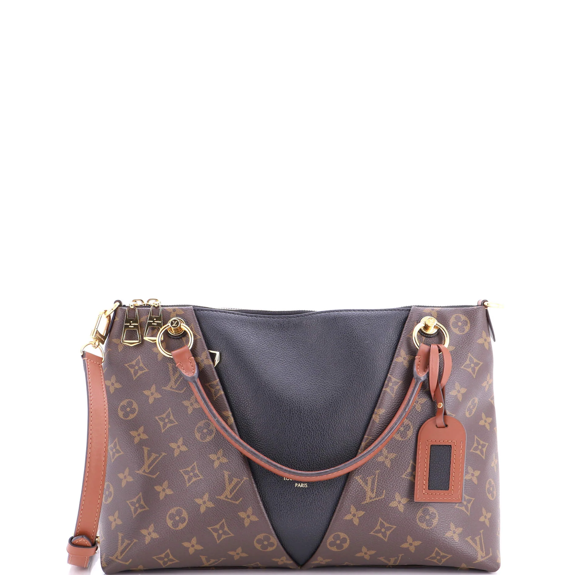 V Tote Monogram Canvas and Leather MM
