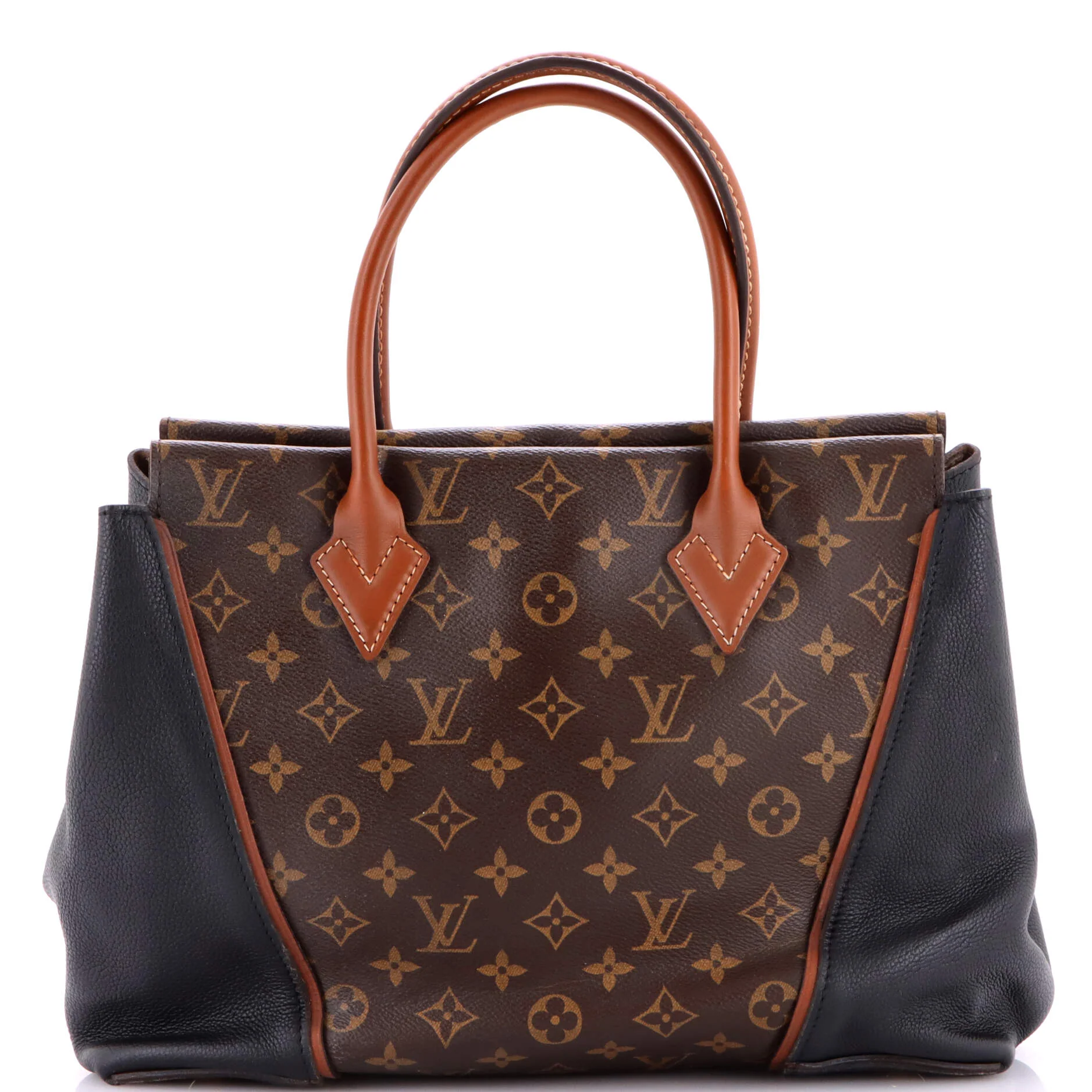 W Tote Monogram Canvas and Leather PM