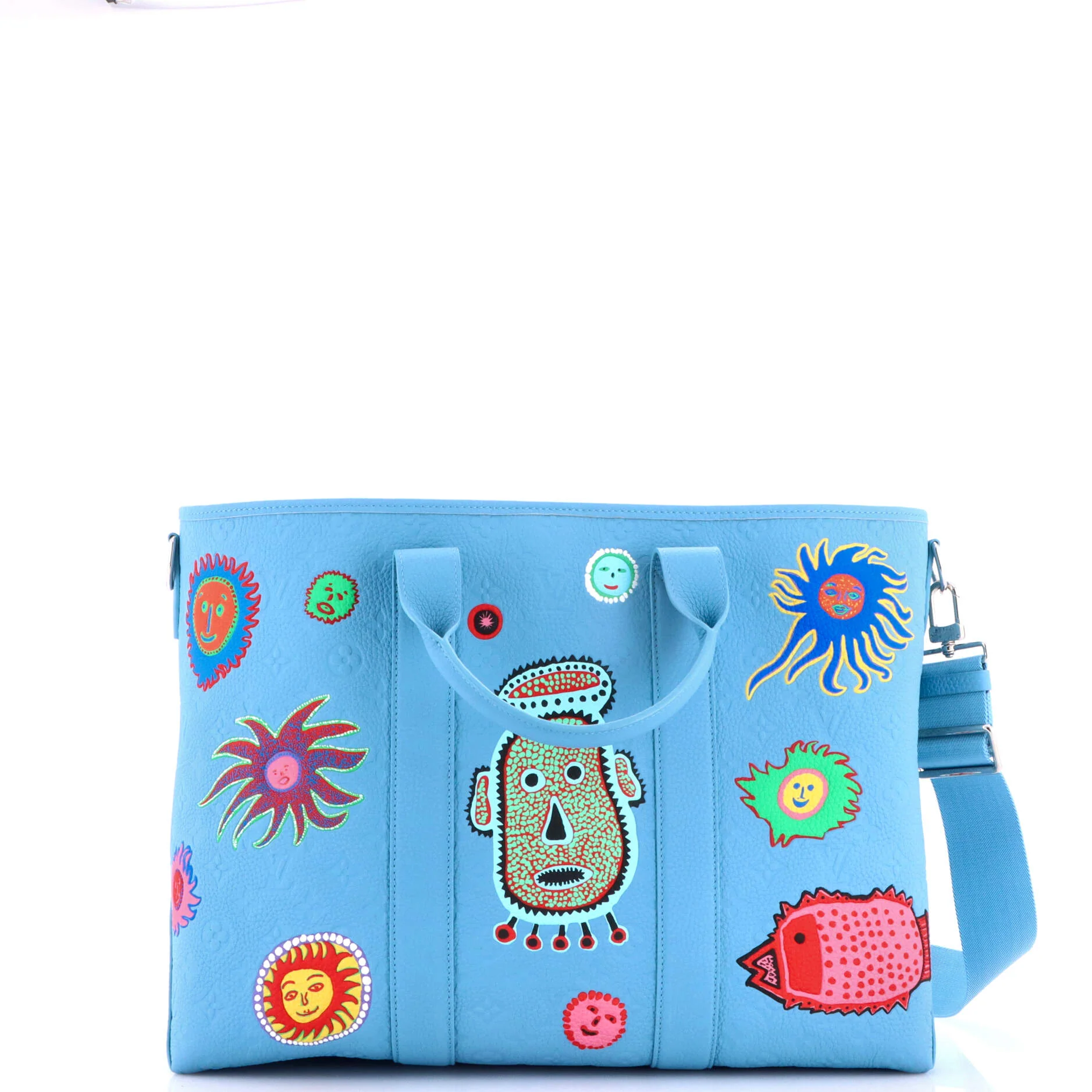 Weekend Tote Yayoi Kusama Faces Monogram Taurillon Leather - Image 3