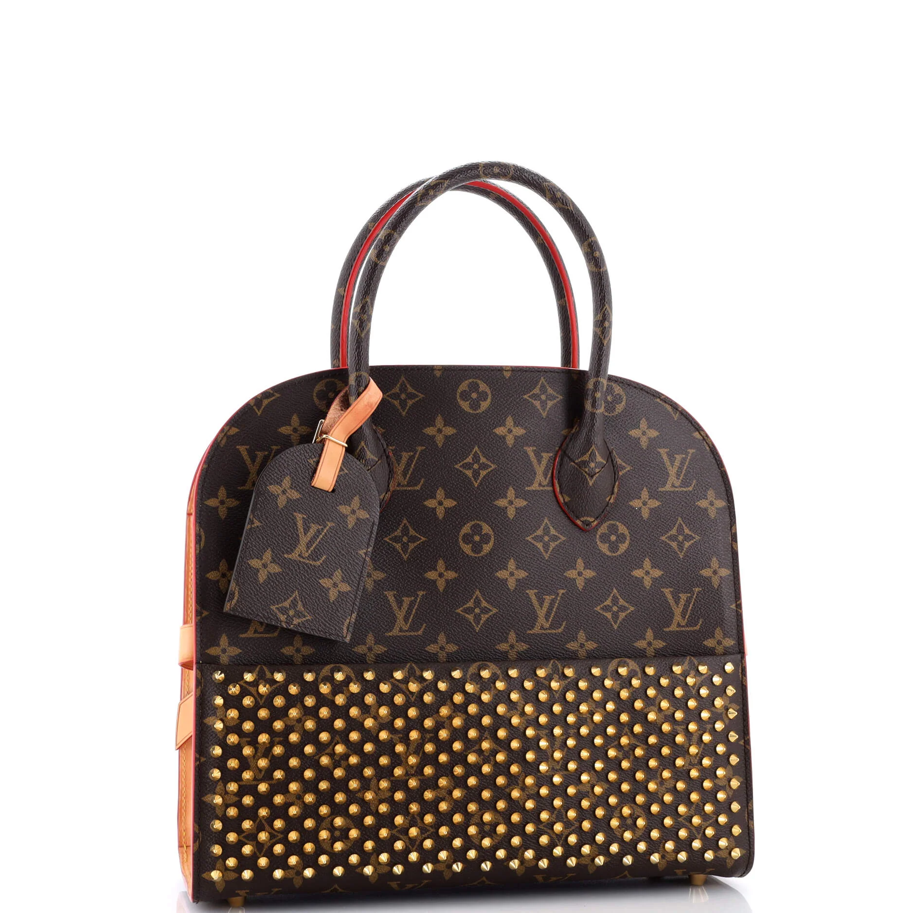 x Christian Louboutin Shopping Bag Calf Hair and Monogram Canvas - Image 2