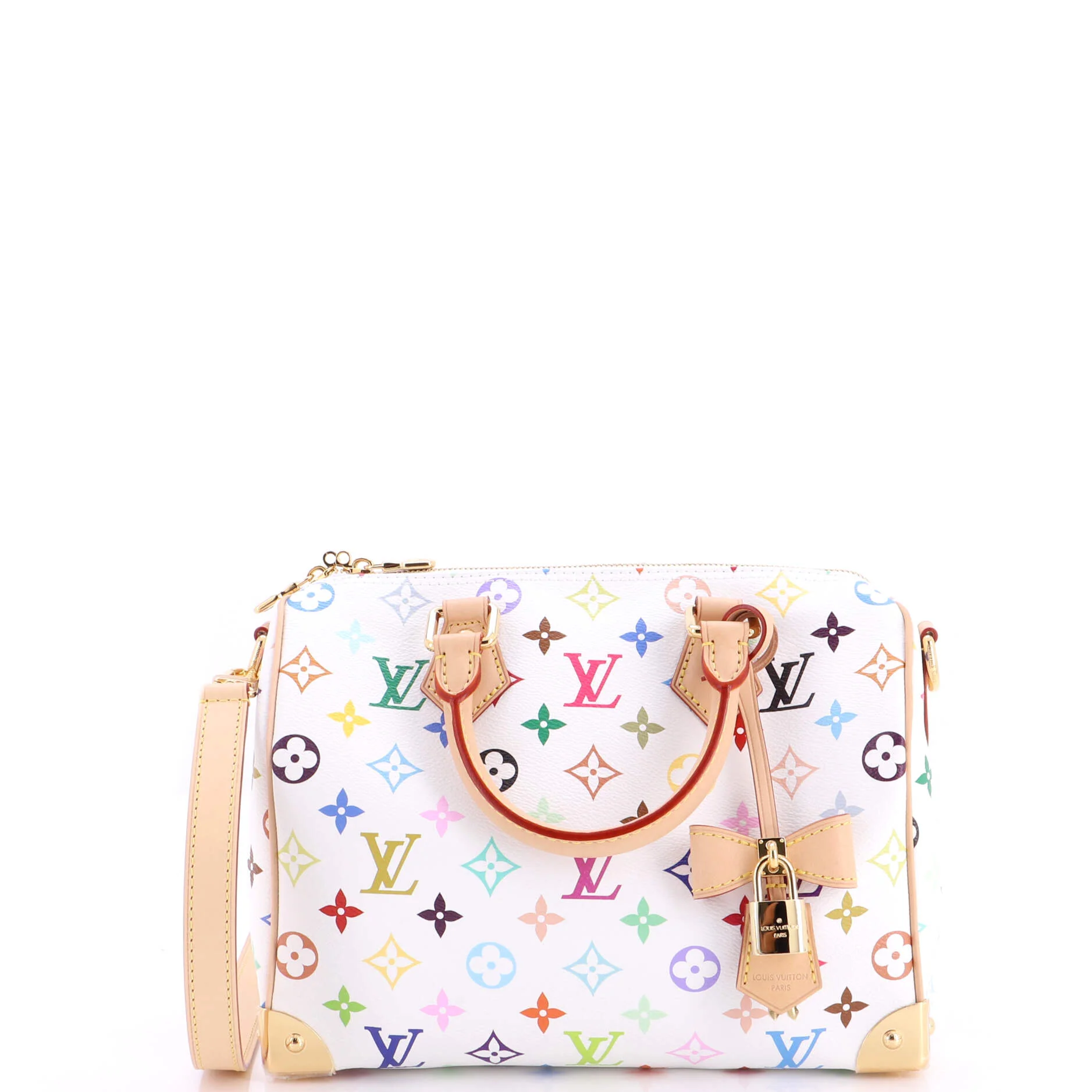 x Takashi Murakami Speedy Soft Bandouliere Bag Monogram Multicolor 25