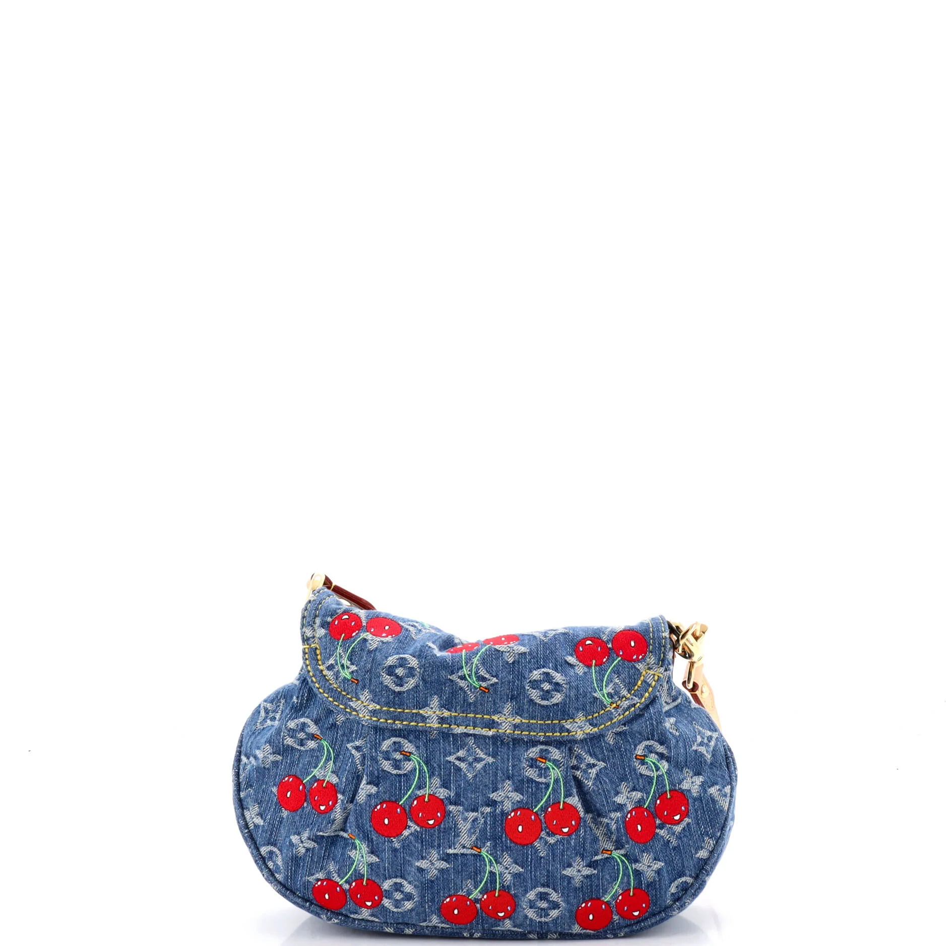 x Takashi Murakami Sunset Handbag Limited Edition Monogram Cerises Denim - Image 3