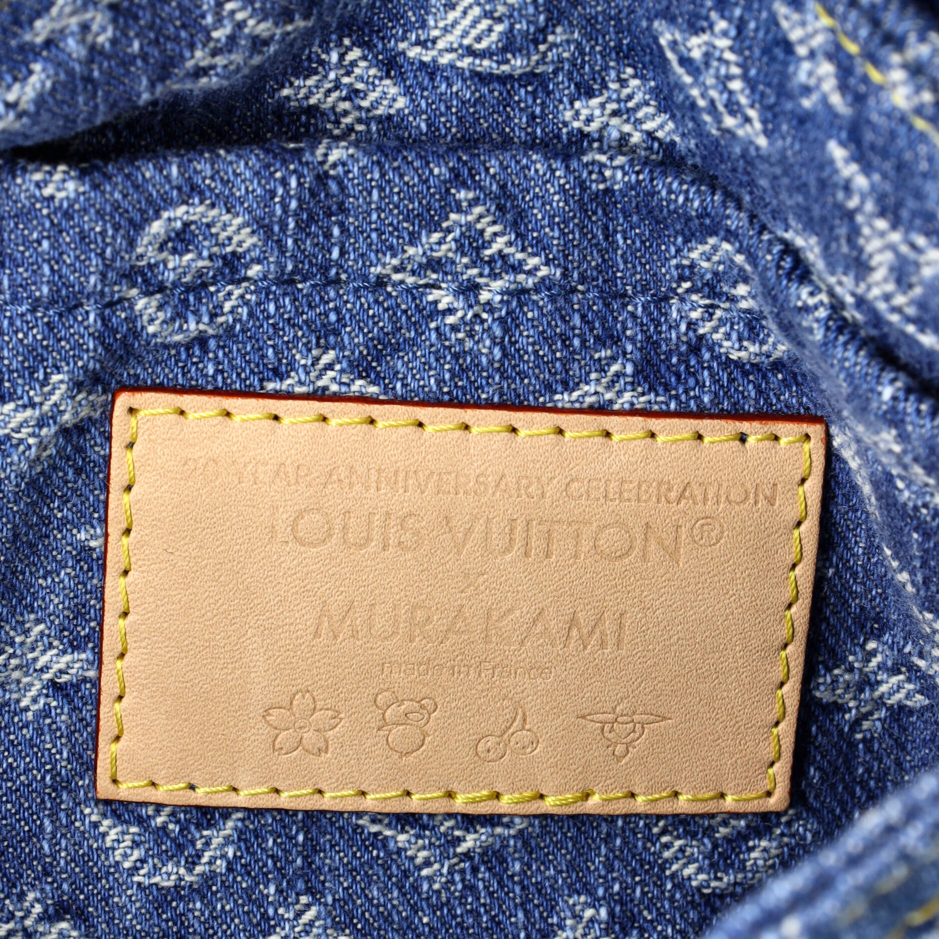 x Takashi Murakami Sunset Handbag Limited Edition Monogram Cerises Denim - Image 7