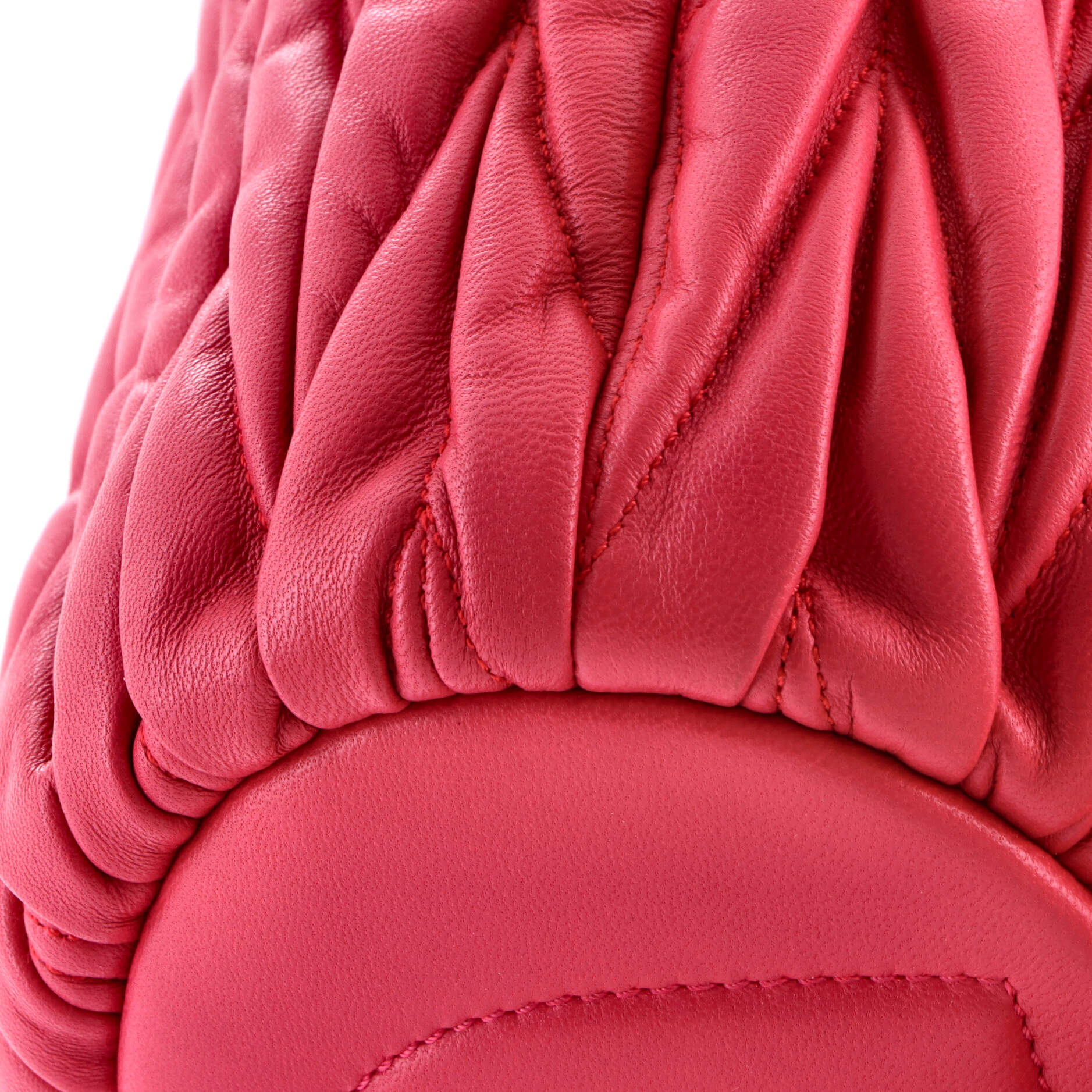 Drawstring Bucket Bag Matelasse Leather Mini - Image 6