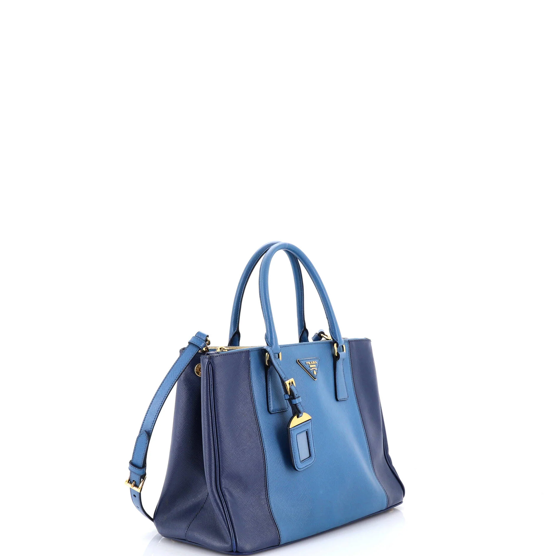 Bicolor Double Zip Lux Tote Saffiano Leather Medium - Image 2