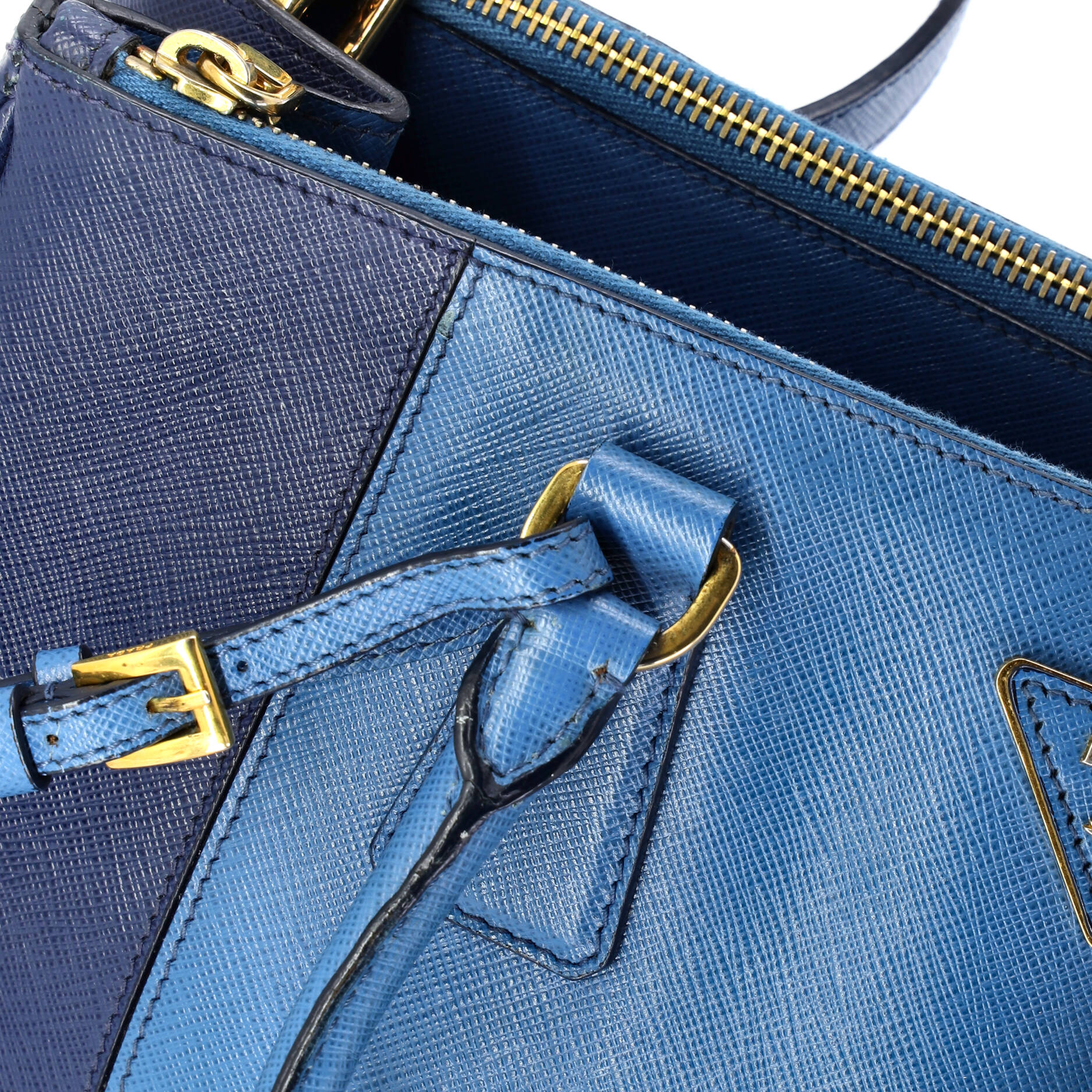 Bicolor Double Zip Lux Tote Saffiano Leather Medium - Image 6