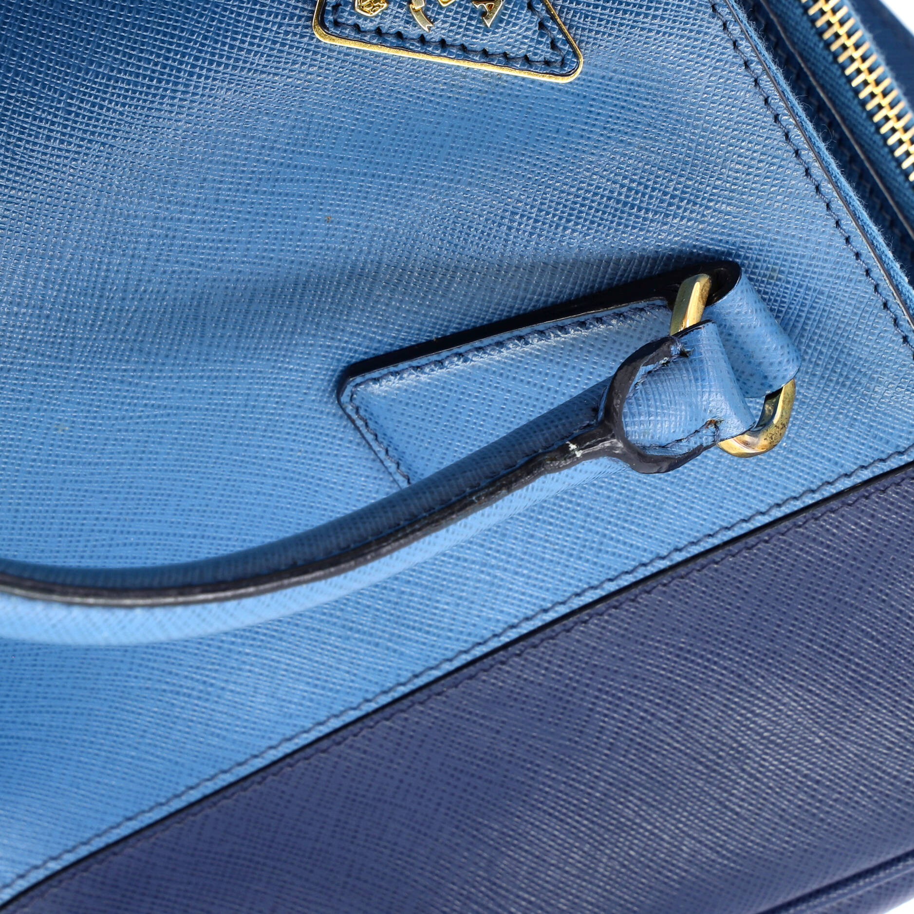 Bicolor Double Zip Lux Tote Saffiano Leather Medium - Image 7