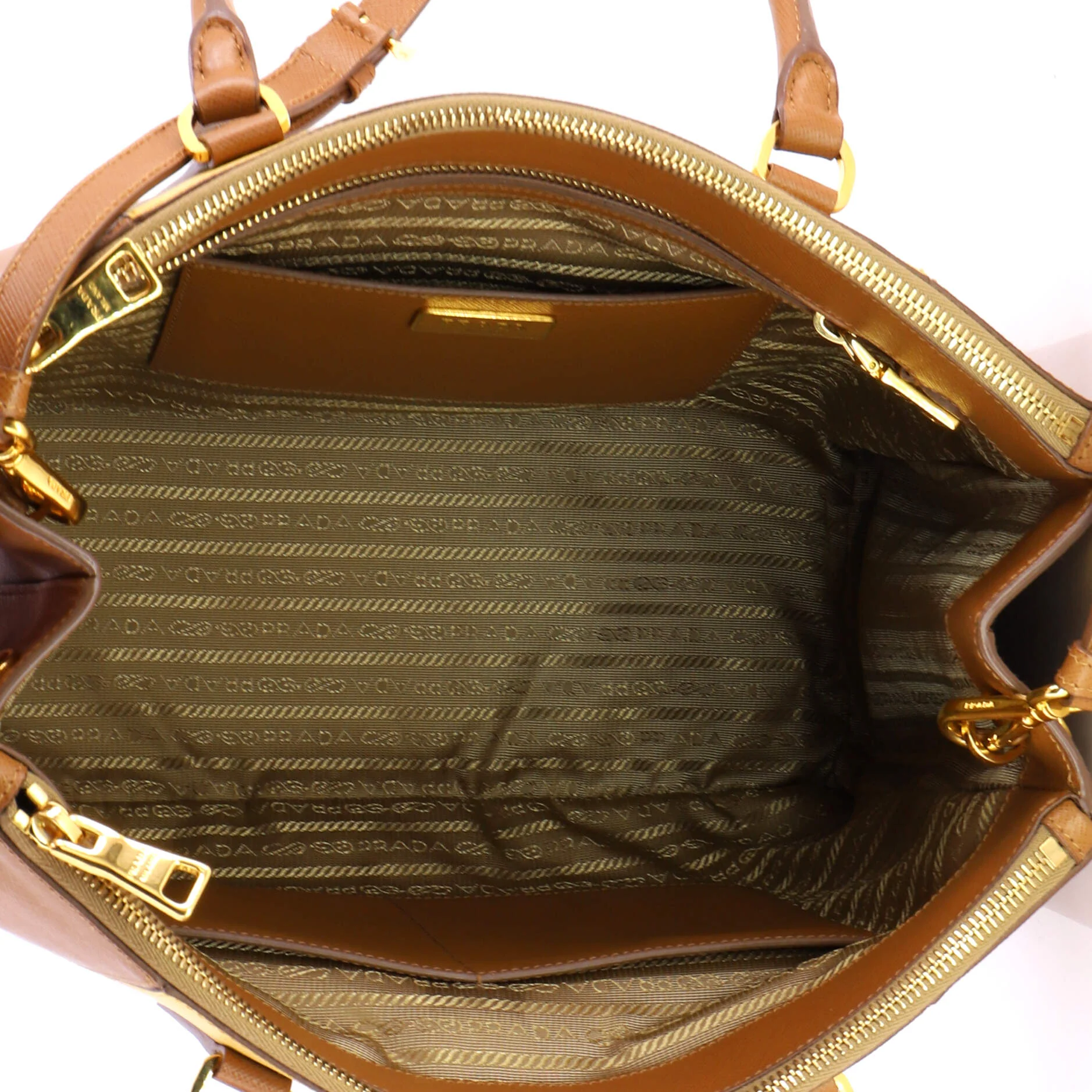 Bicolor Double Zip Lux Tote Saffiano Leather Medium - Image 5