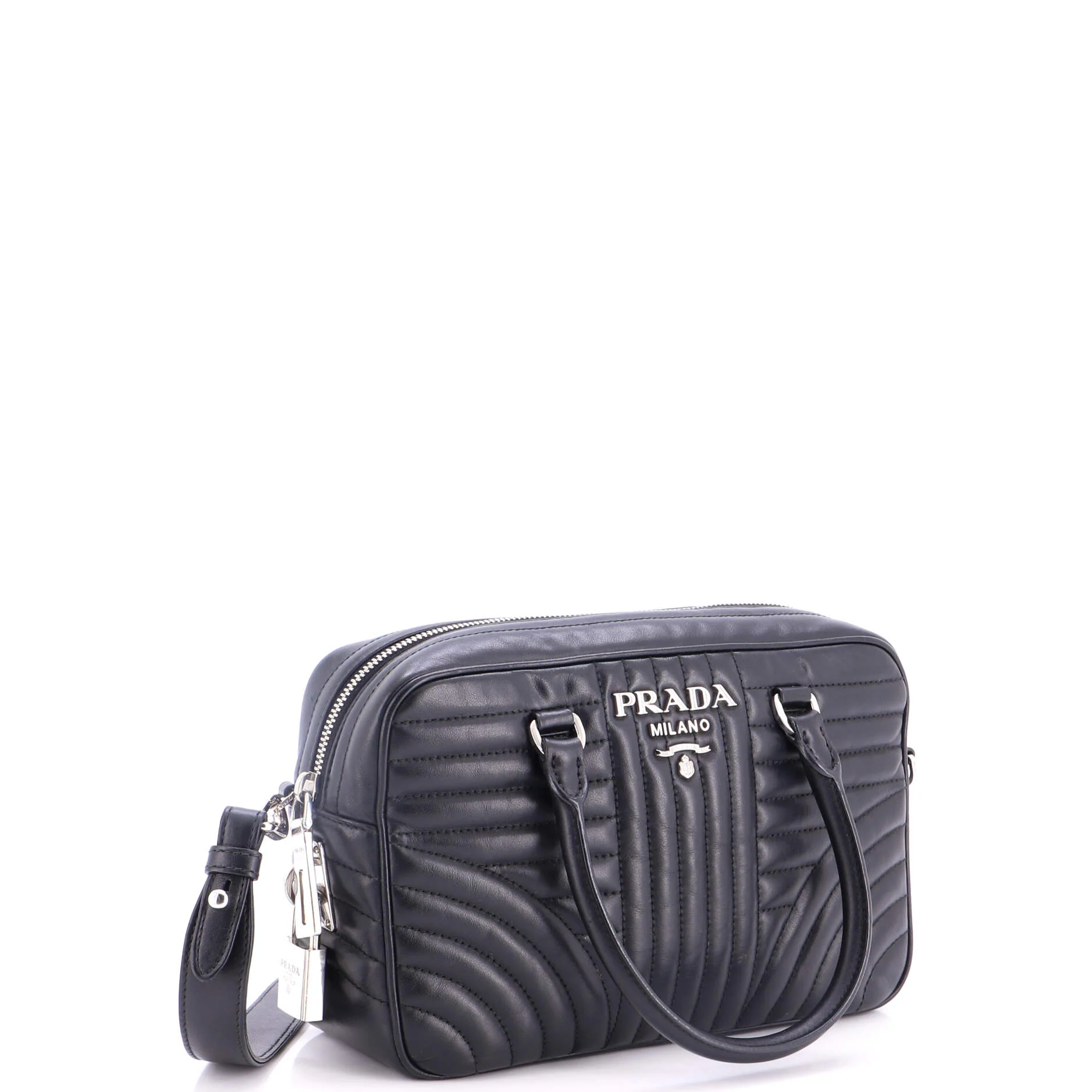 Bowling Bag Diagramme Quilted Leather Medium - Image 2
