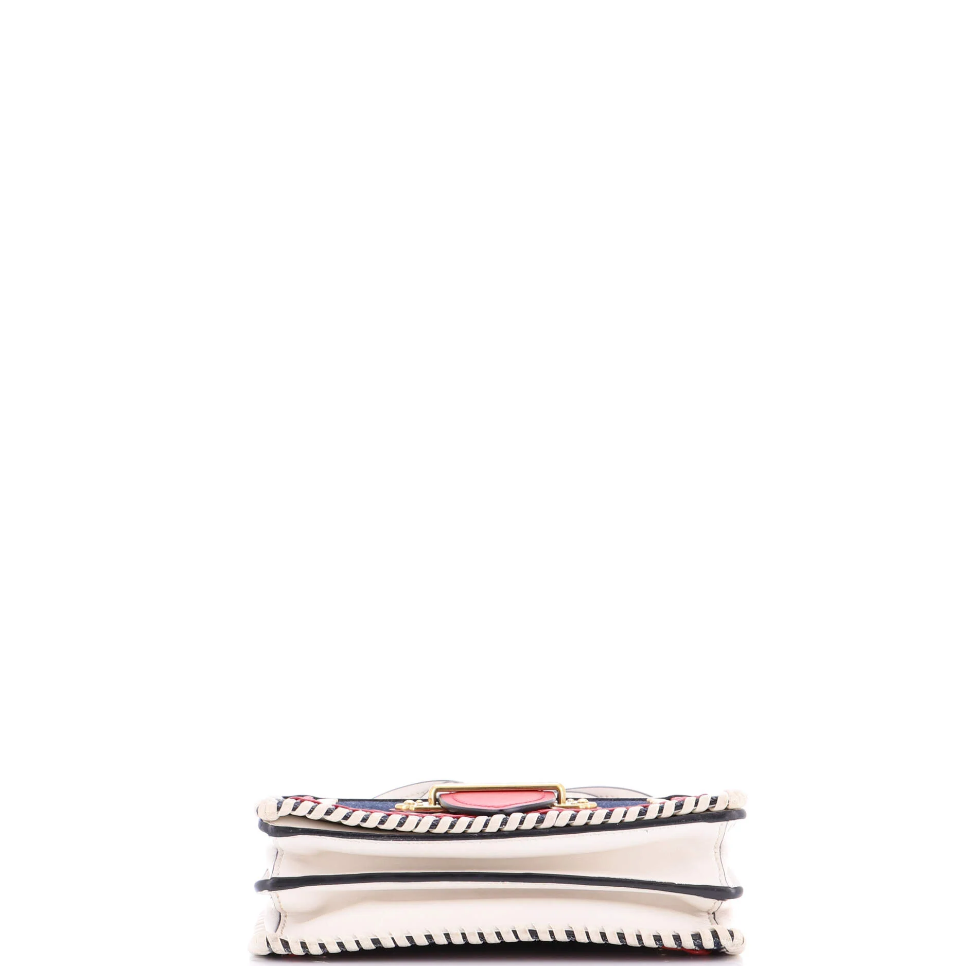 Cahier Crossbody Bag Embellished Denim and Leather Small - Image 4
