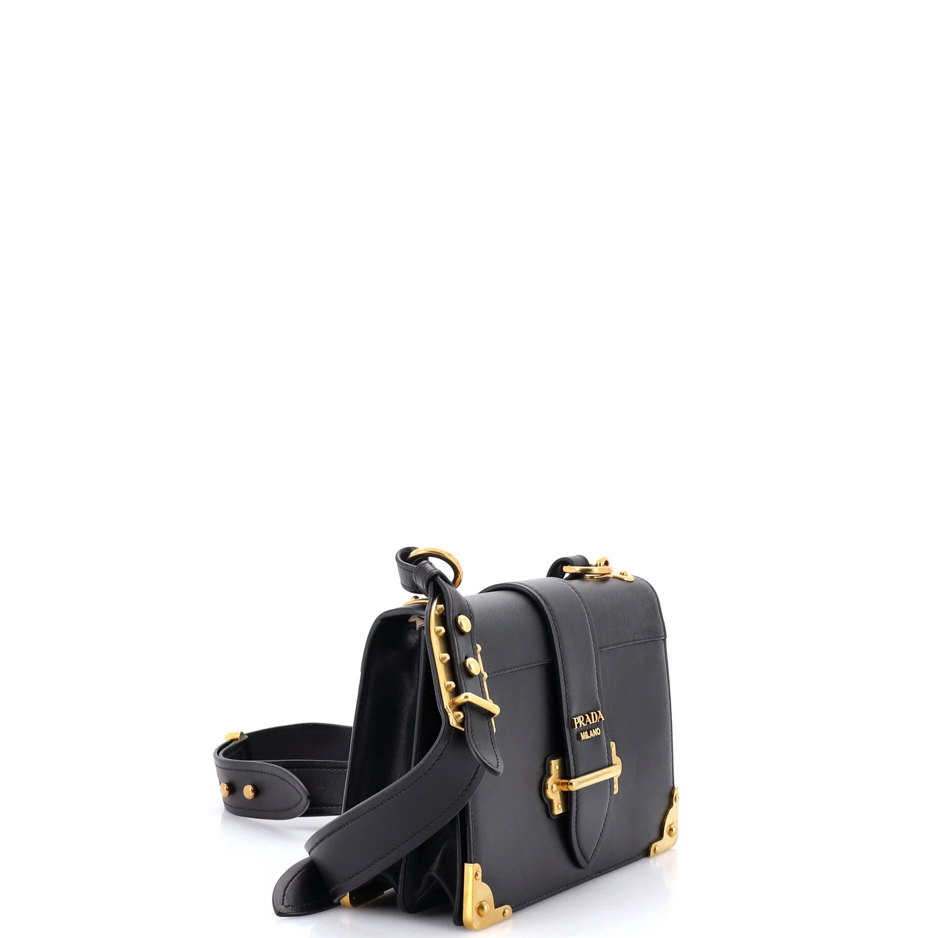 Cahier Crossbody Bag Leather and Saffiano Leather Large - Image 2