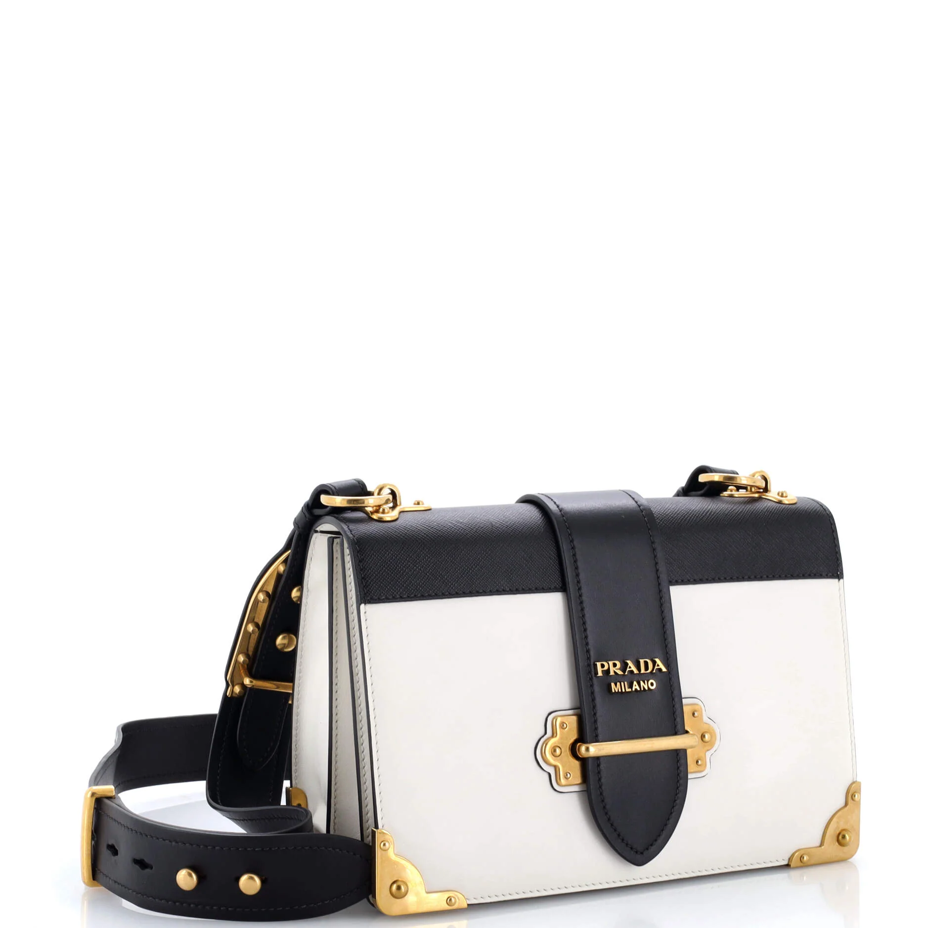 Cahier Crossbody Bag Leather and Saffiano Leather Large - Image 3