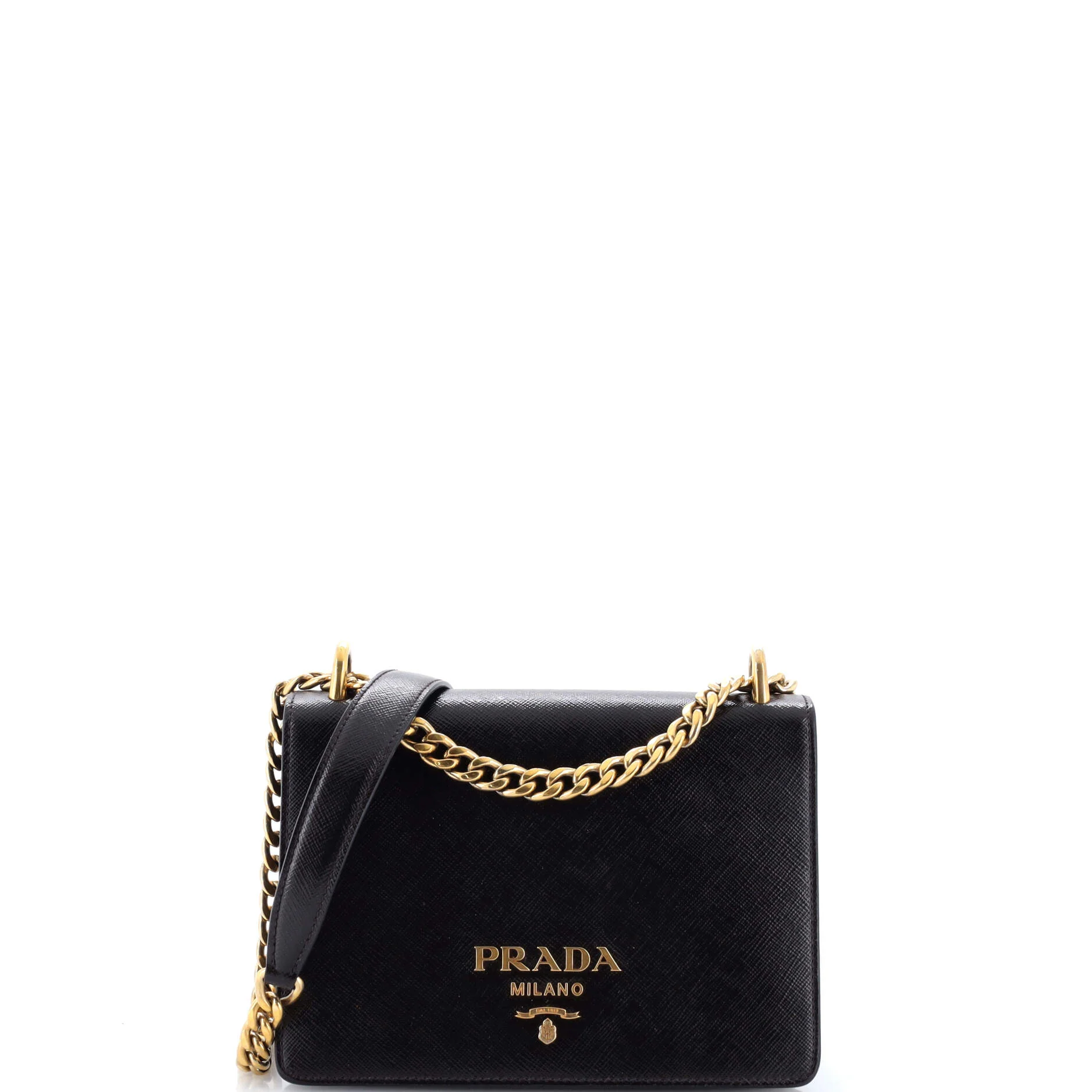 Chain Flap Bag Saffiano Leather Small