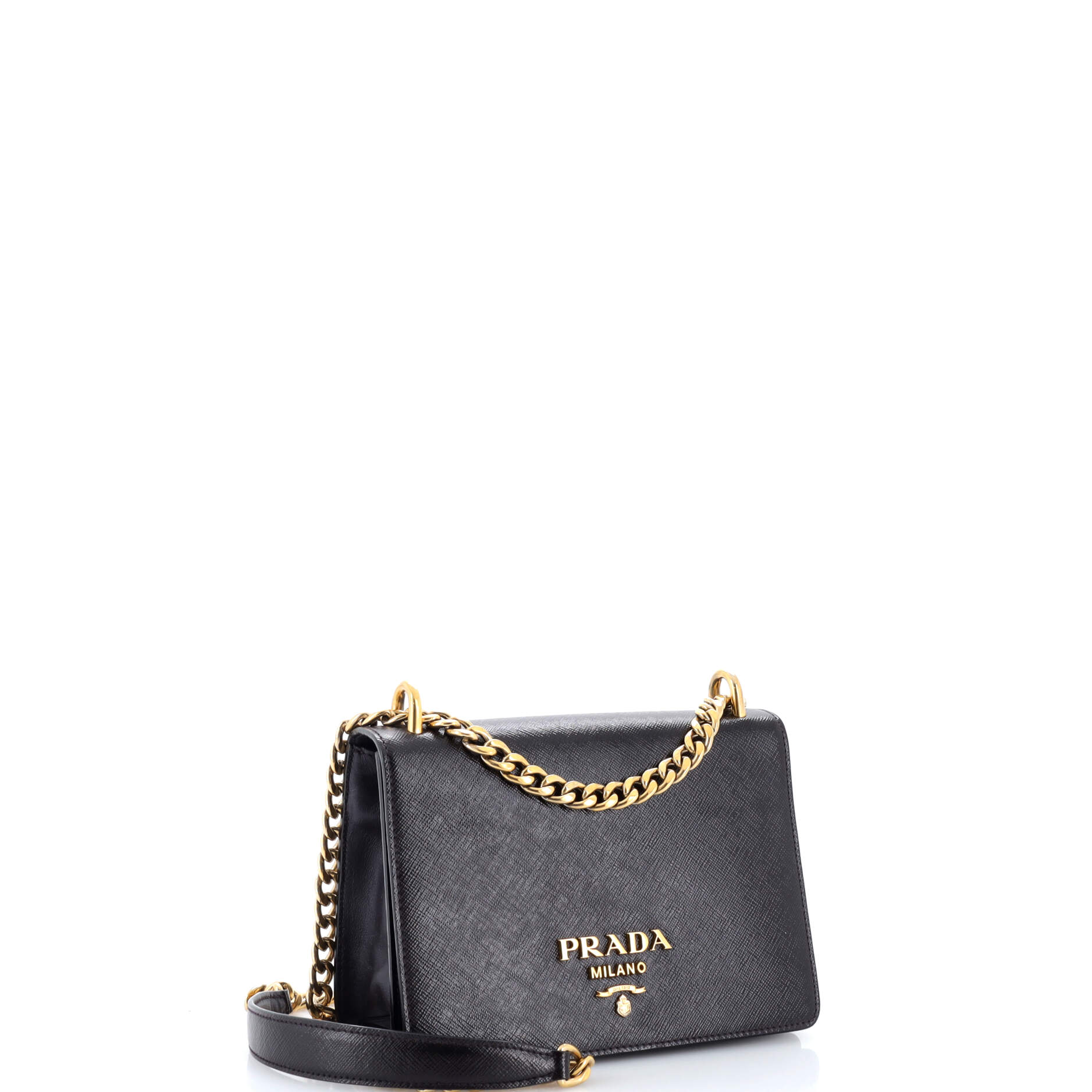 Chain Flap Bag Saffiano Leather Small - Image 2