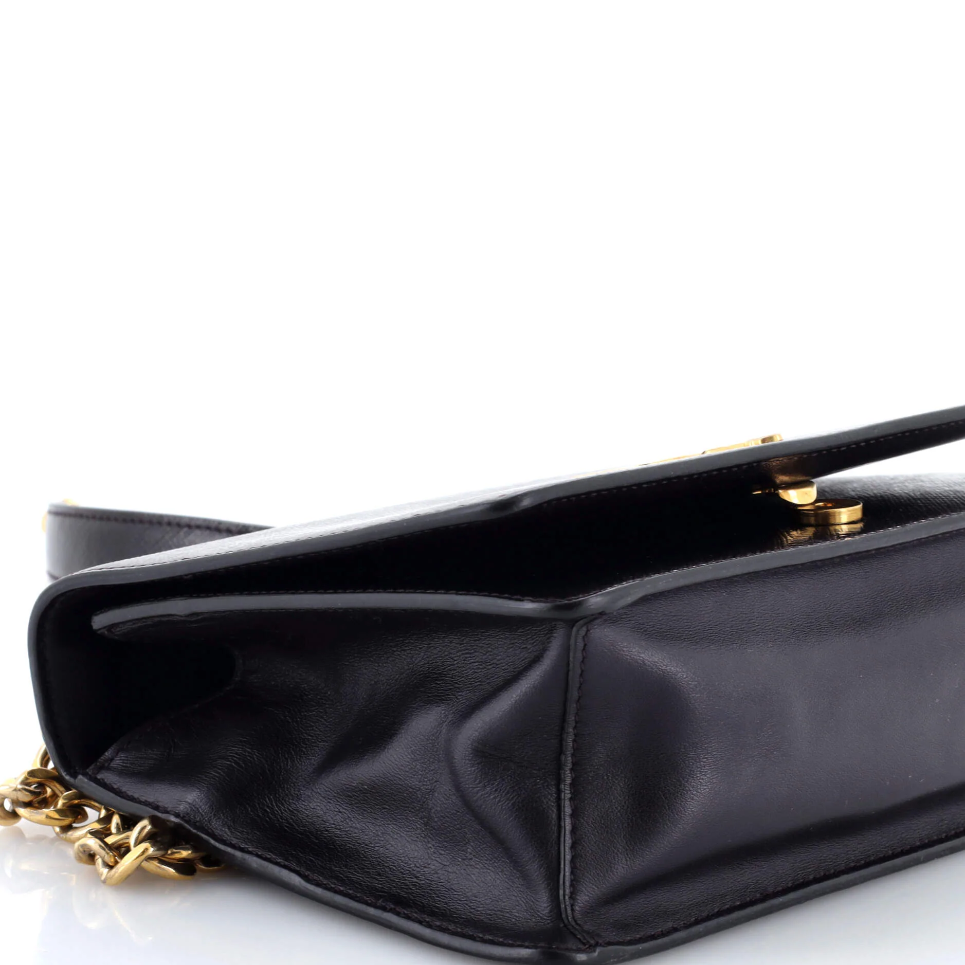Chain Flap Bag Saffiano Leather Small - Image 6