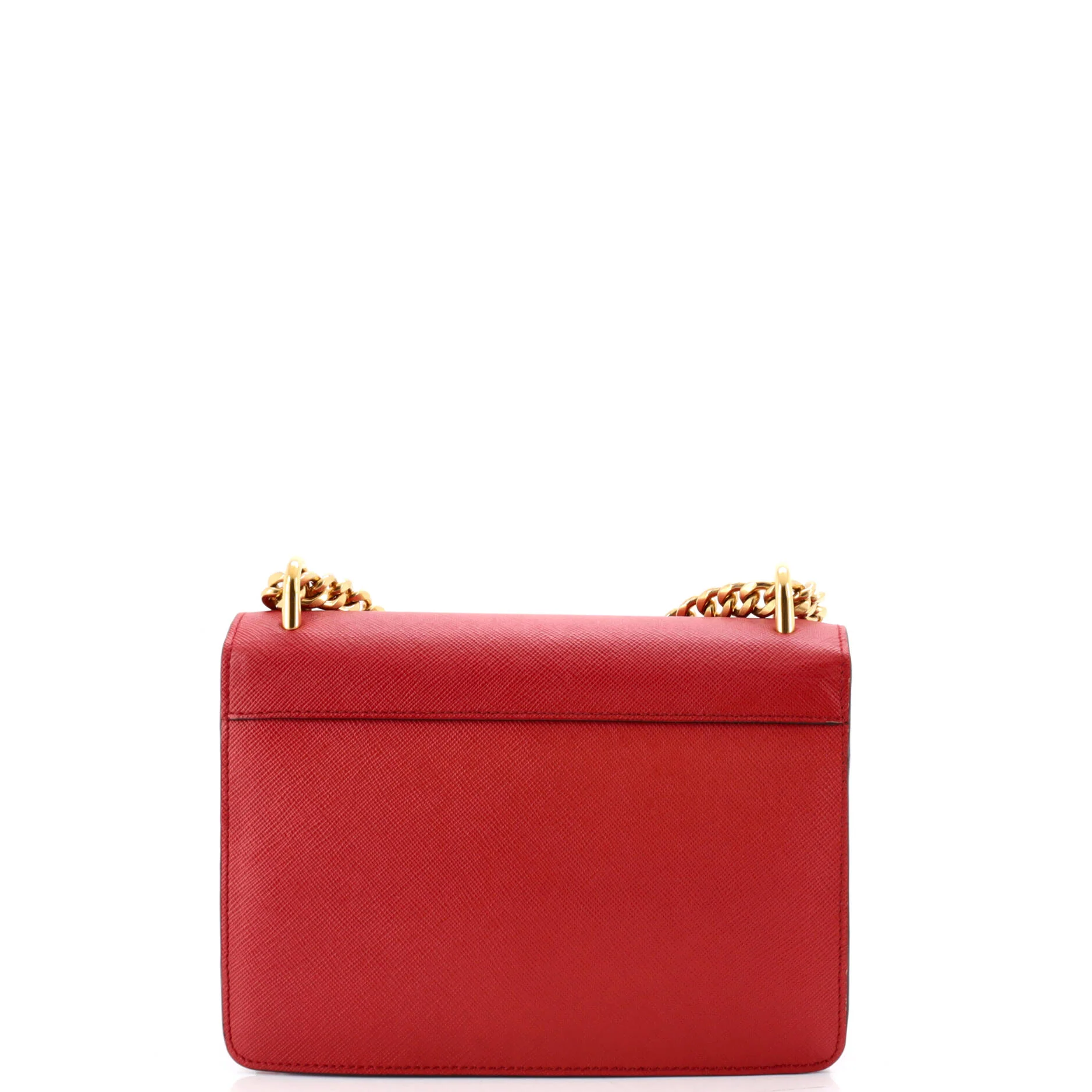 Chain Flap Bag Saffiano Leather Small - Image 3