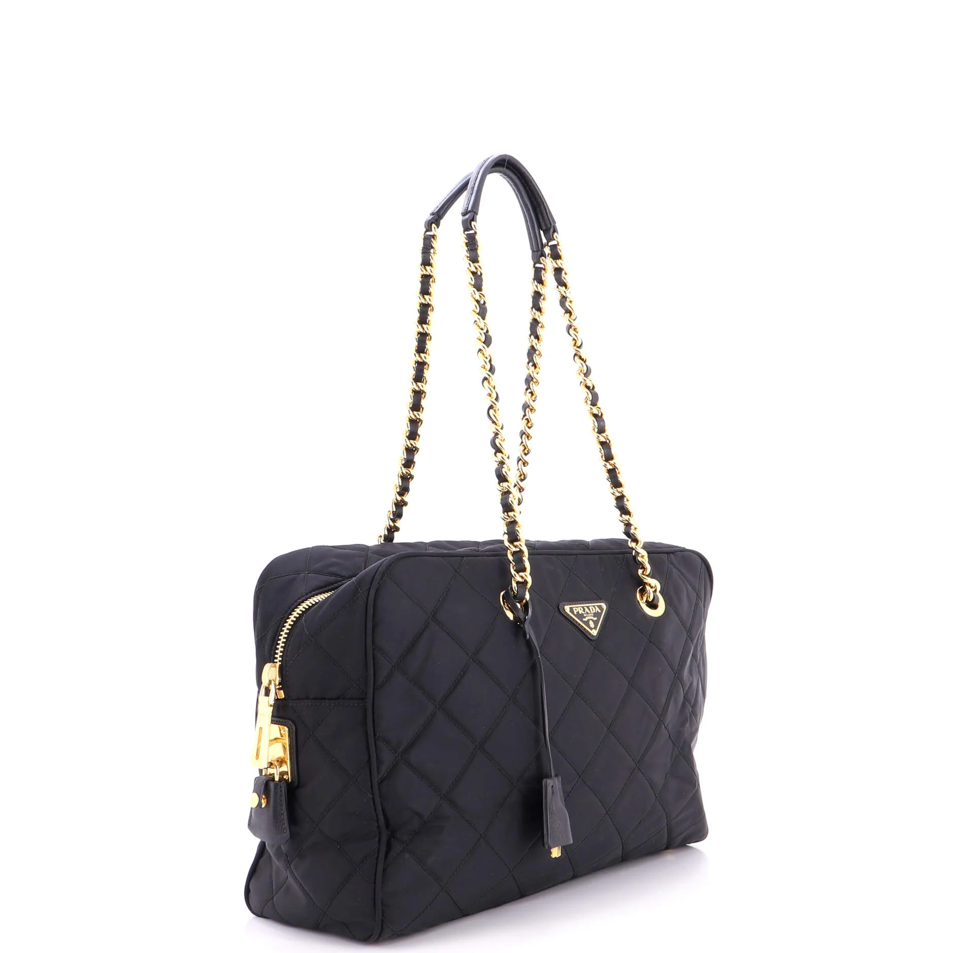 Chain Shoulder Bag Quilted Tessuto Large - Image 2