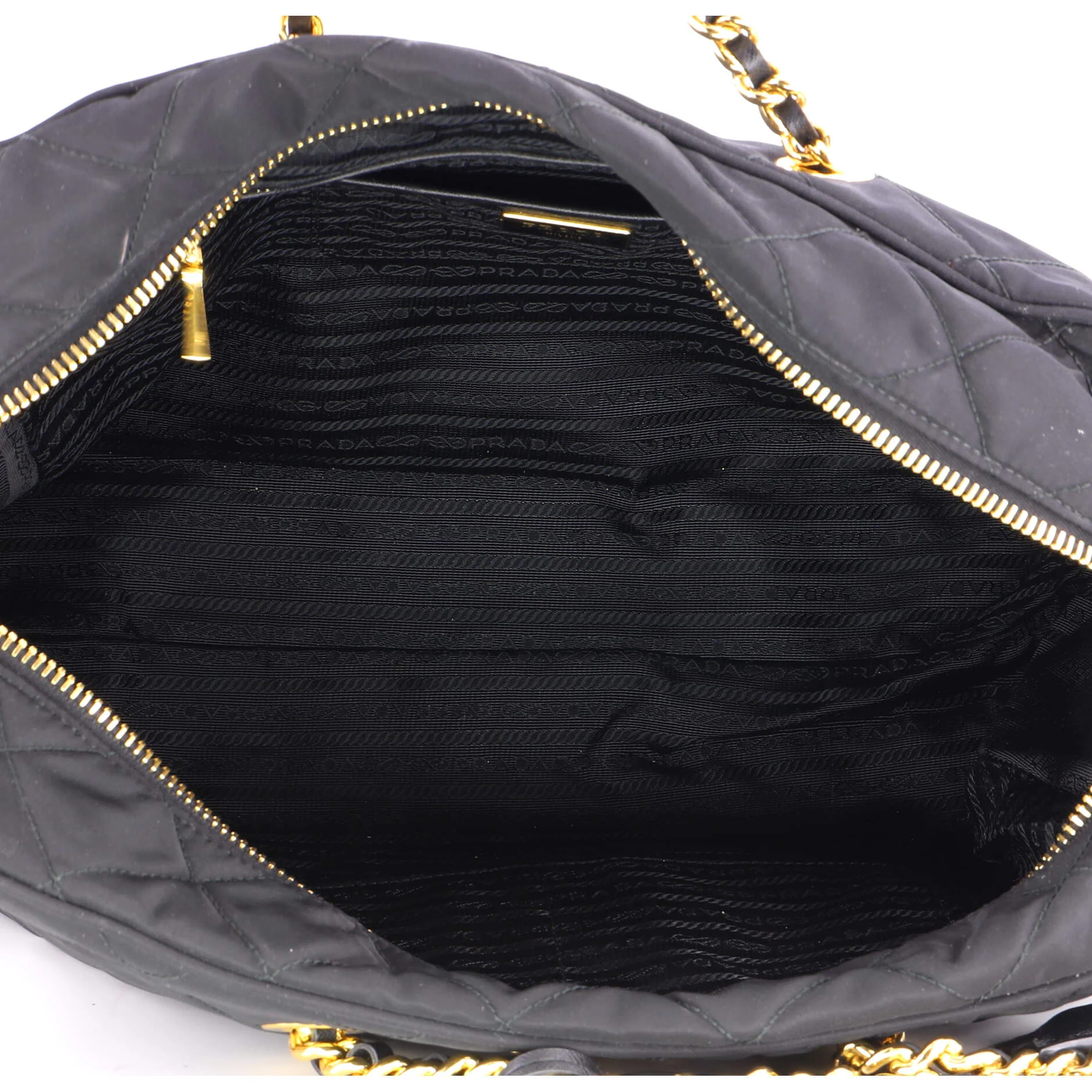 Chain Shoulder Bag Quilted Tessuto Large - Image 5