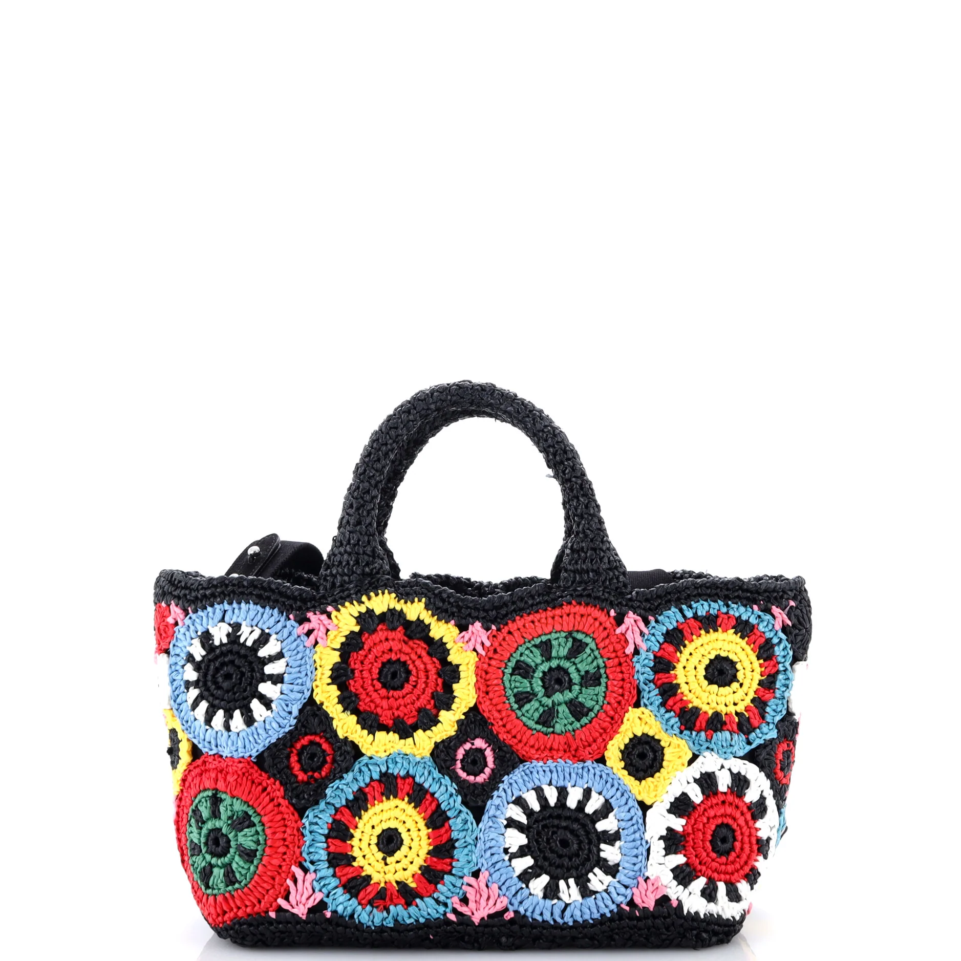 Circle Tote Raffia Crochet - Image 3