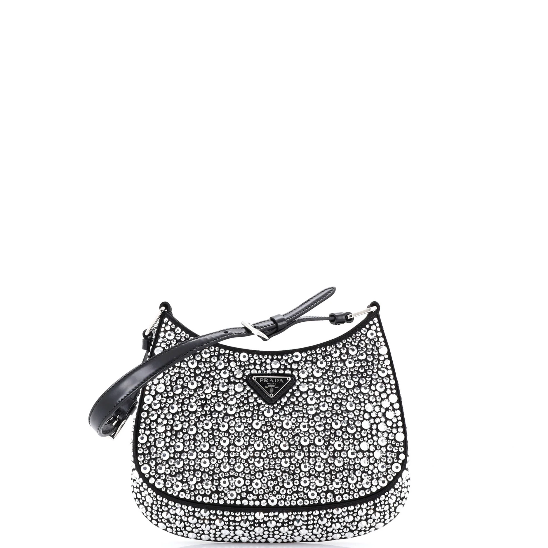 Cleo Shoulder Bag Crystal Embellished Satin Small