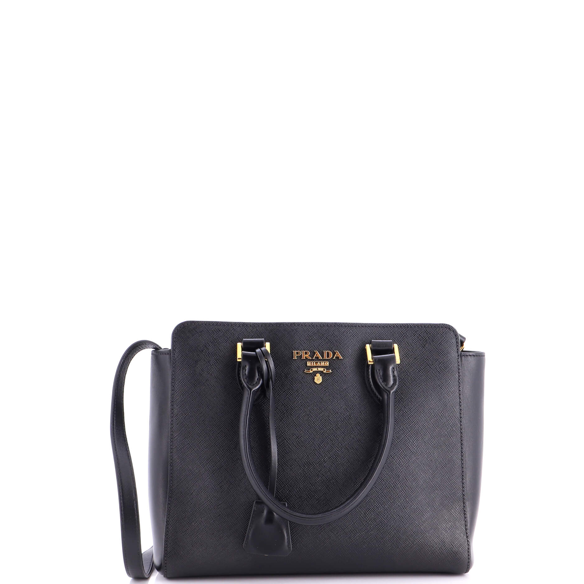 Convertible Zip Tote Saffiano Leather Small