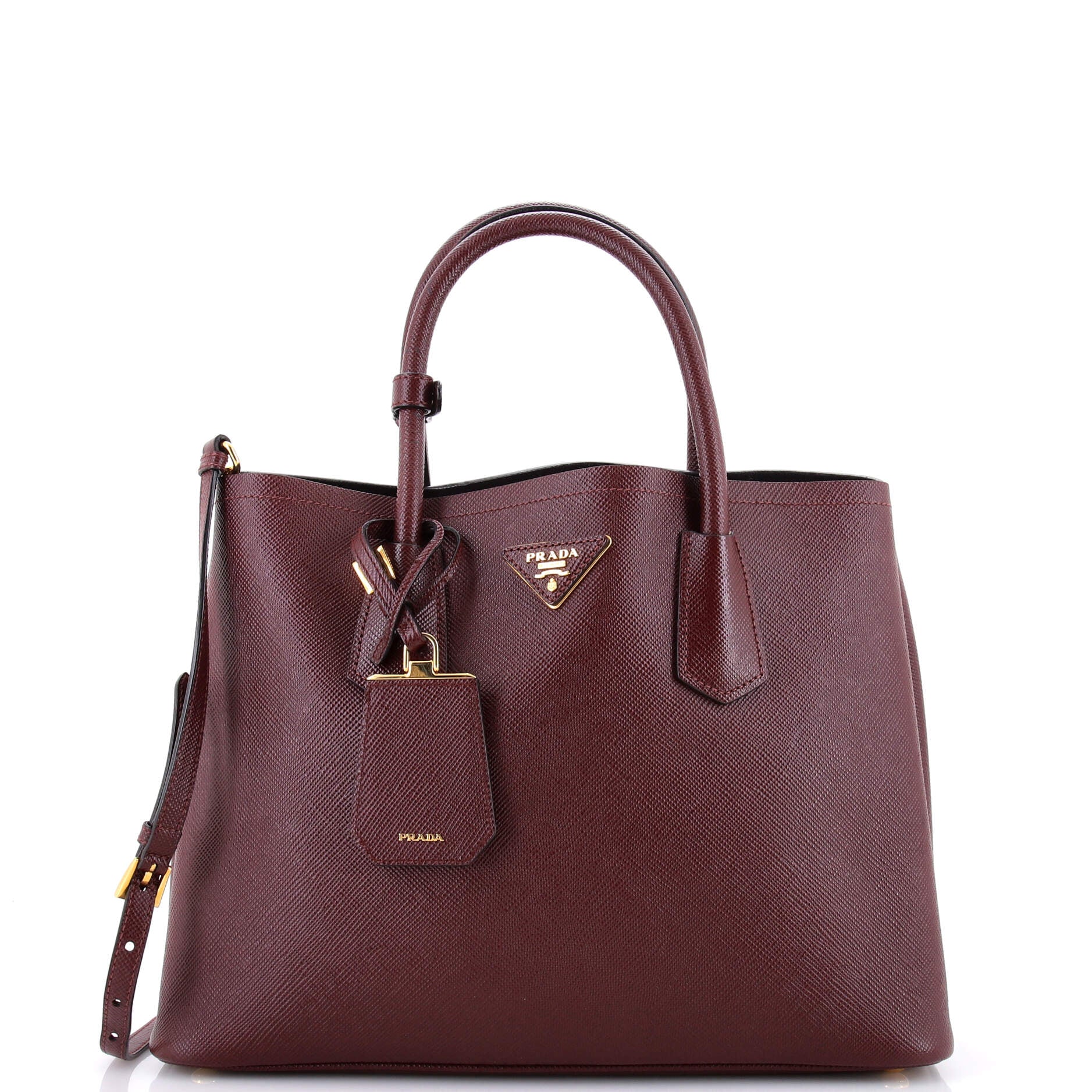 Cuir Double Tote Saffiano Leather Medium