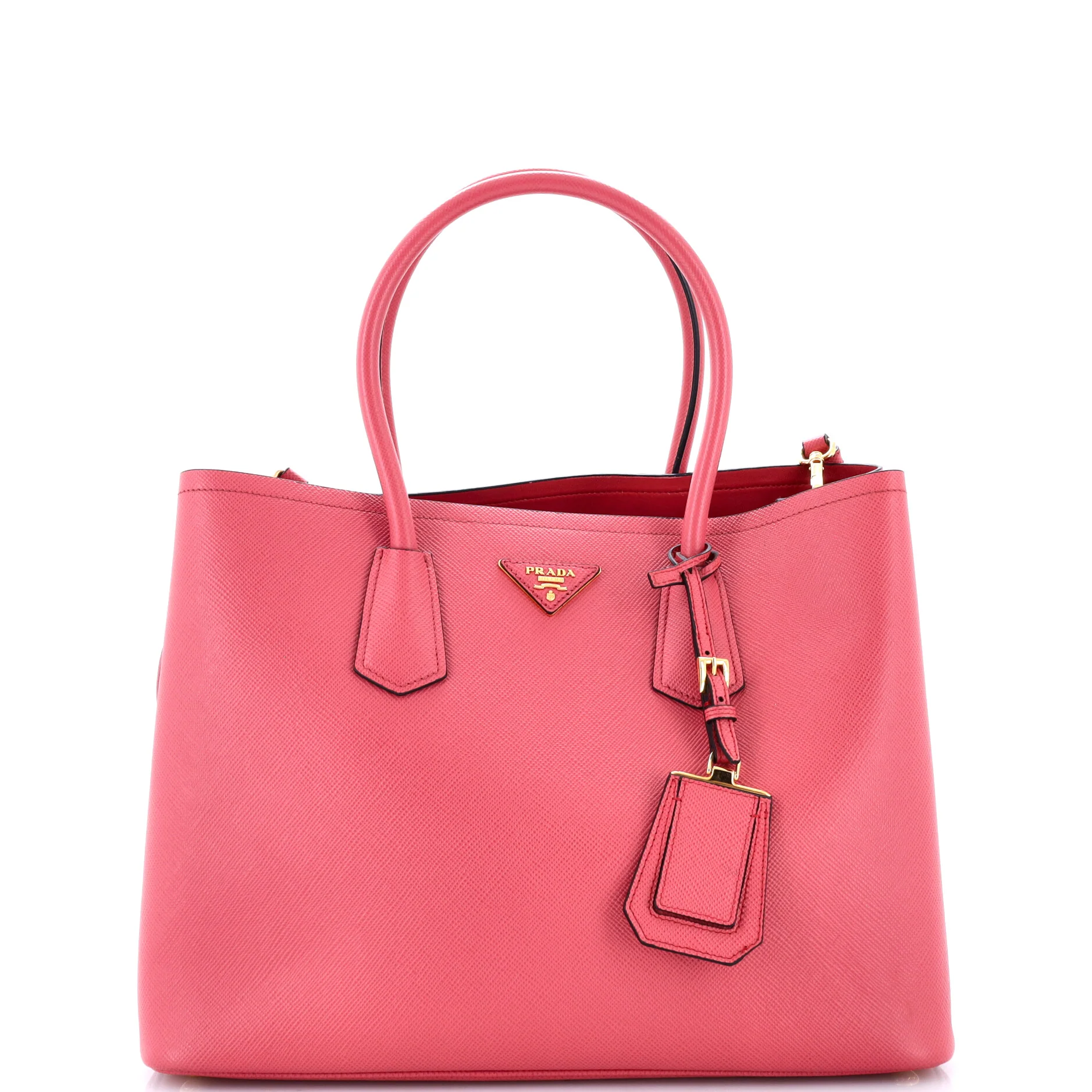 Cuir Double Tote Saffiano Leather Medium
