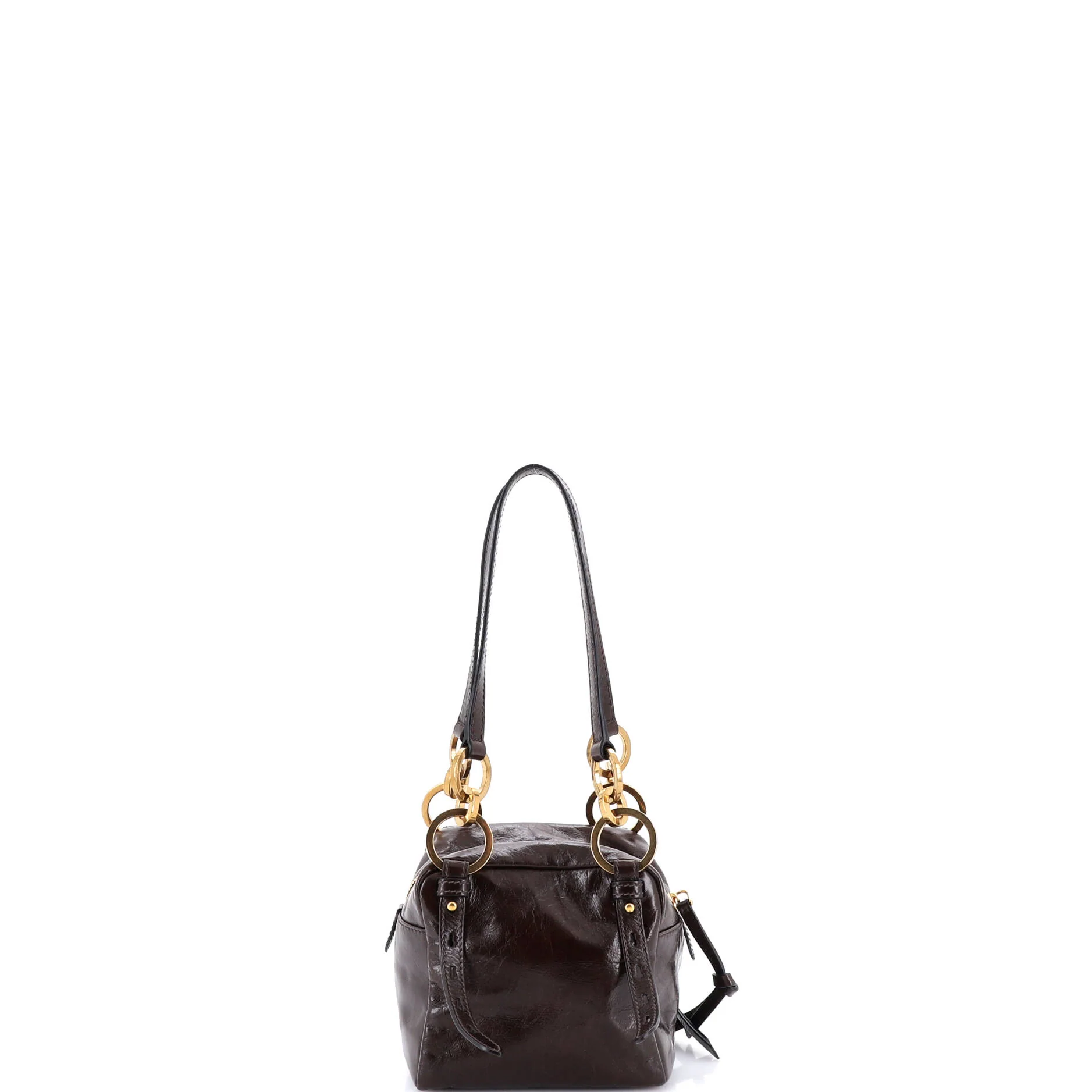 Dangle Top Handle Bag Leather Mini - Image 3