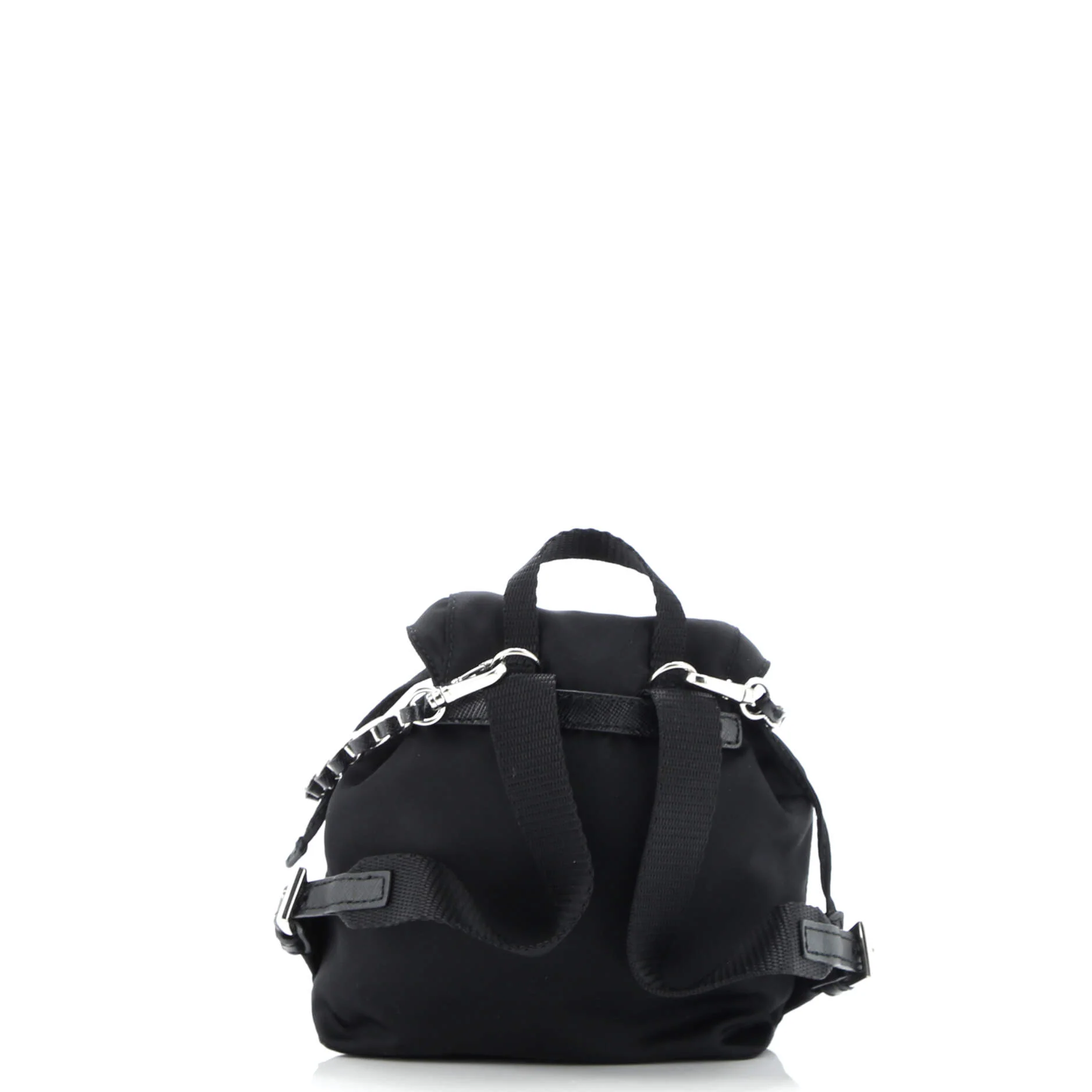 Double Pocket Backpack Chain Shoulder Bag Re-Nylon Mini - Image 6