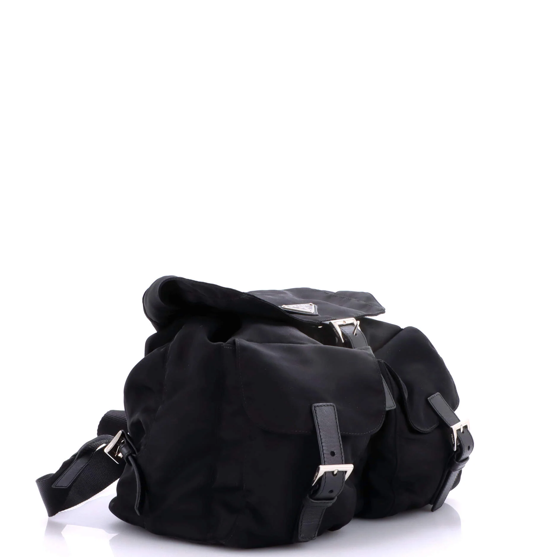 Double Pocket Buckle Backpack Tessuto Medium - Image 2