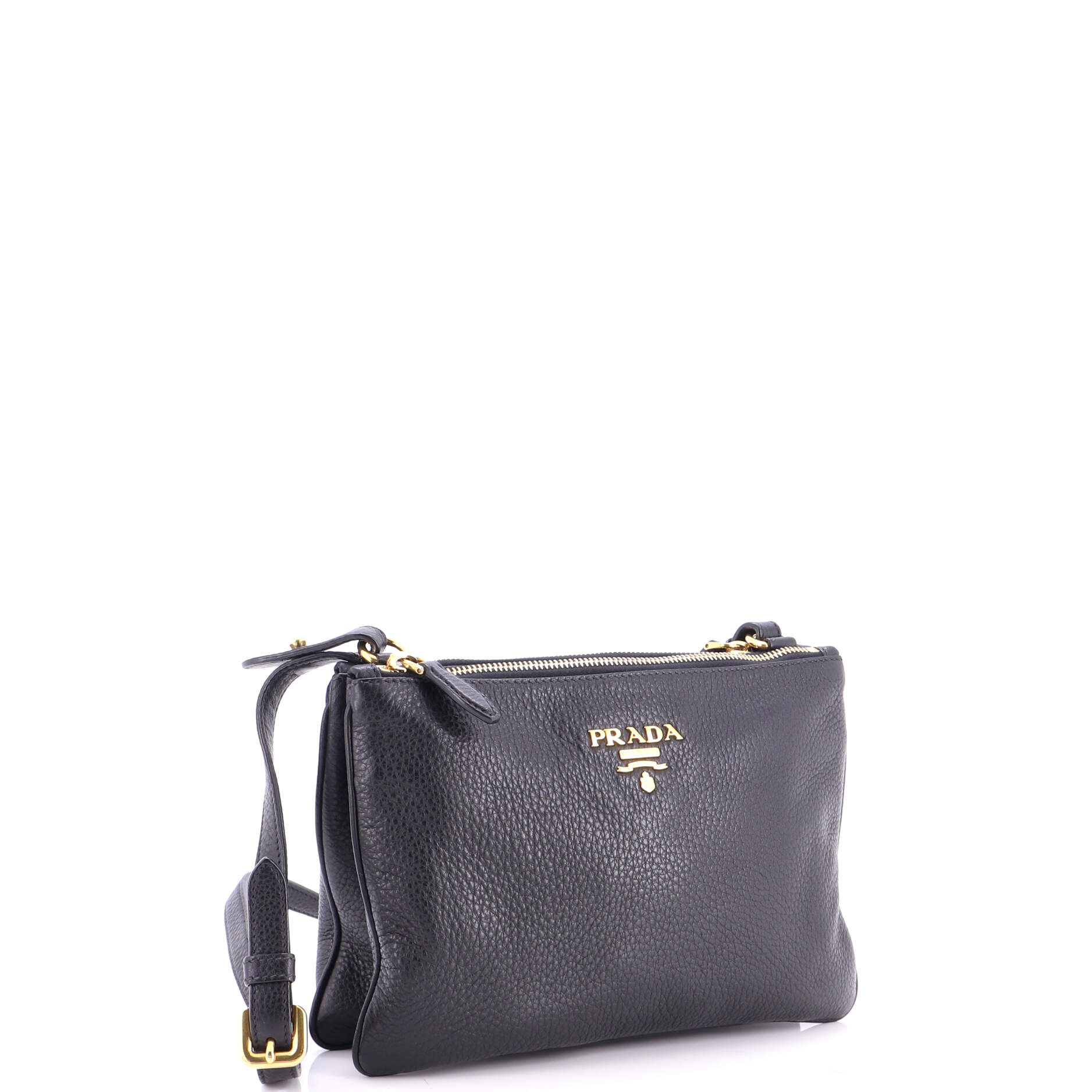 Double Zip Crossbody Bag Vitello Daino Small - Image 2