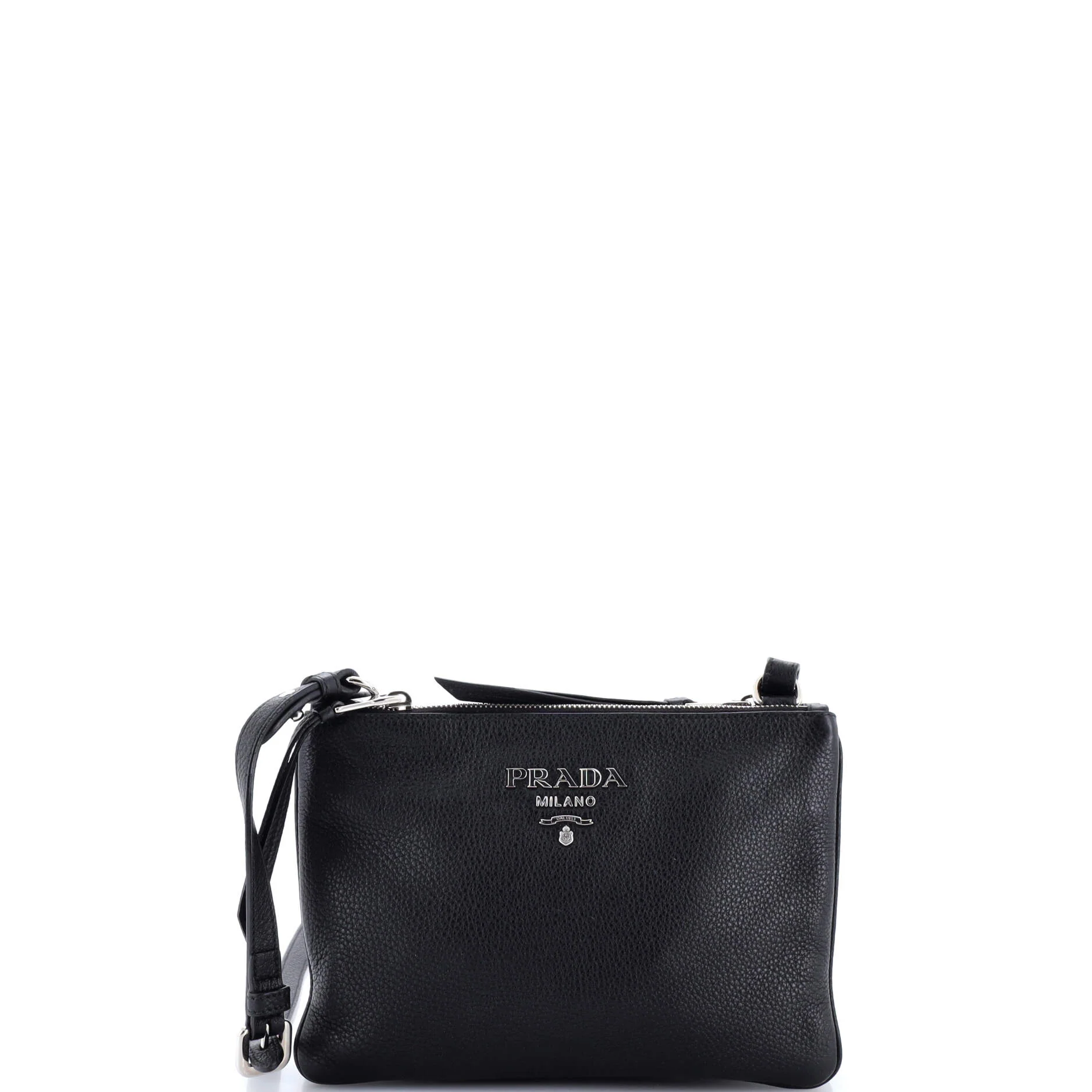 Double Zip Crossbody Bag Vitello Phenix Small