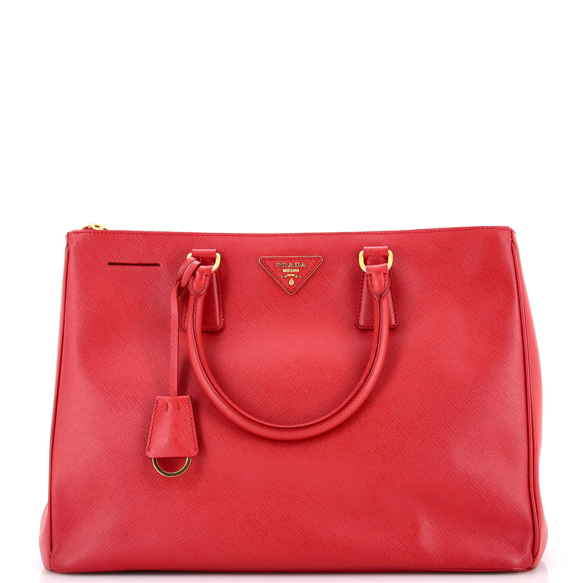 Double Zip Lux Tote Saffiano Leather Large