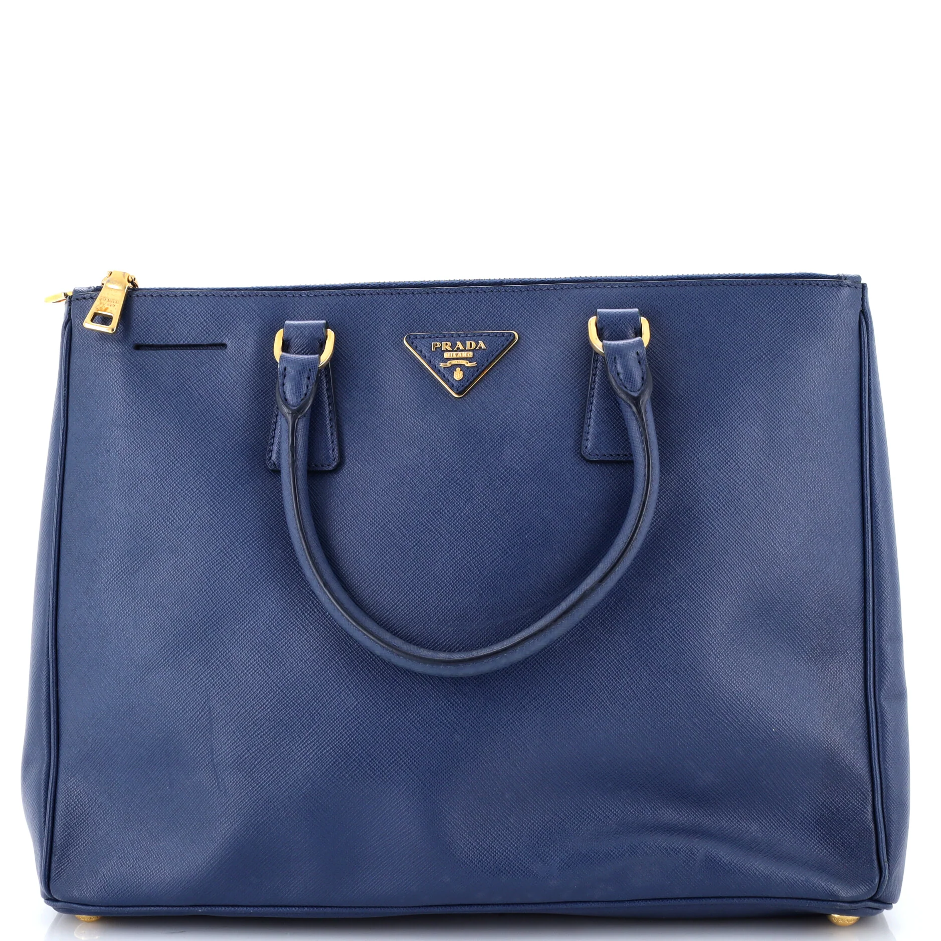 Double Zip Lux Tote Saffiano Leather Large