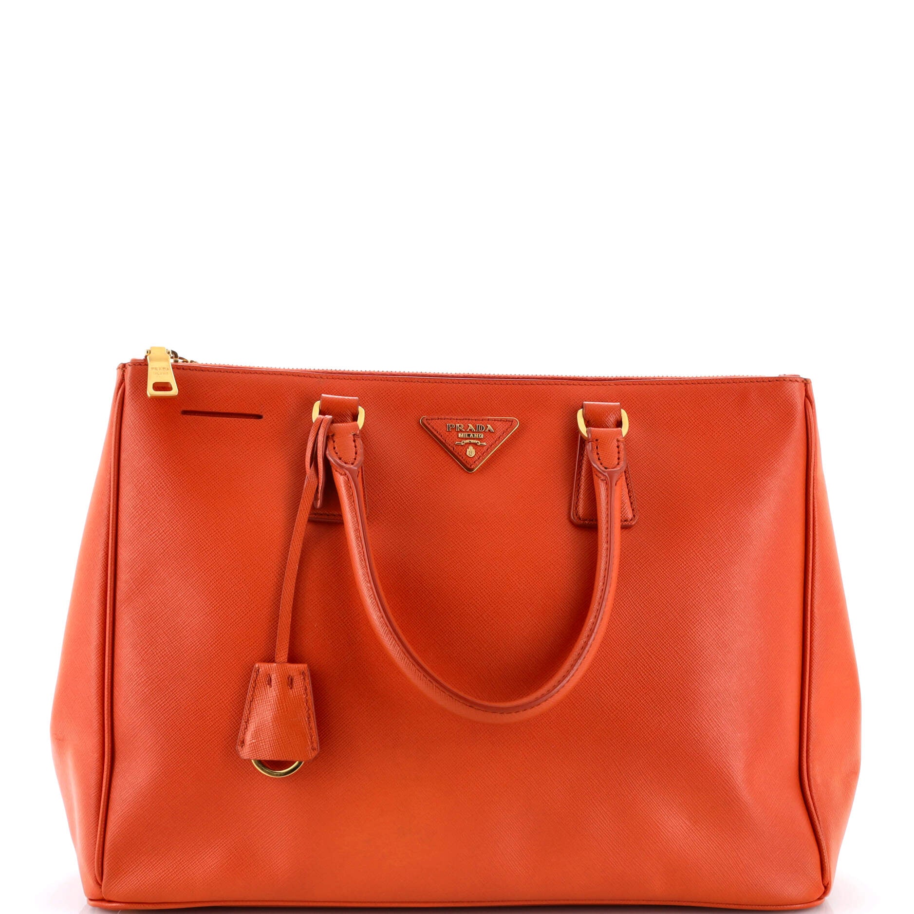 Double Zip Lux Tote Saffiano Leather Large