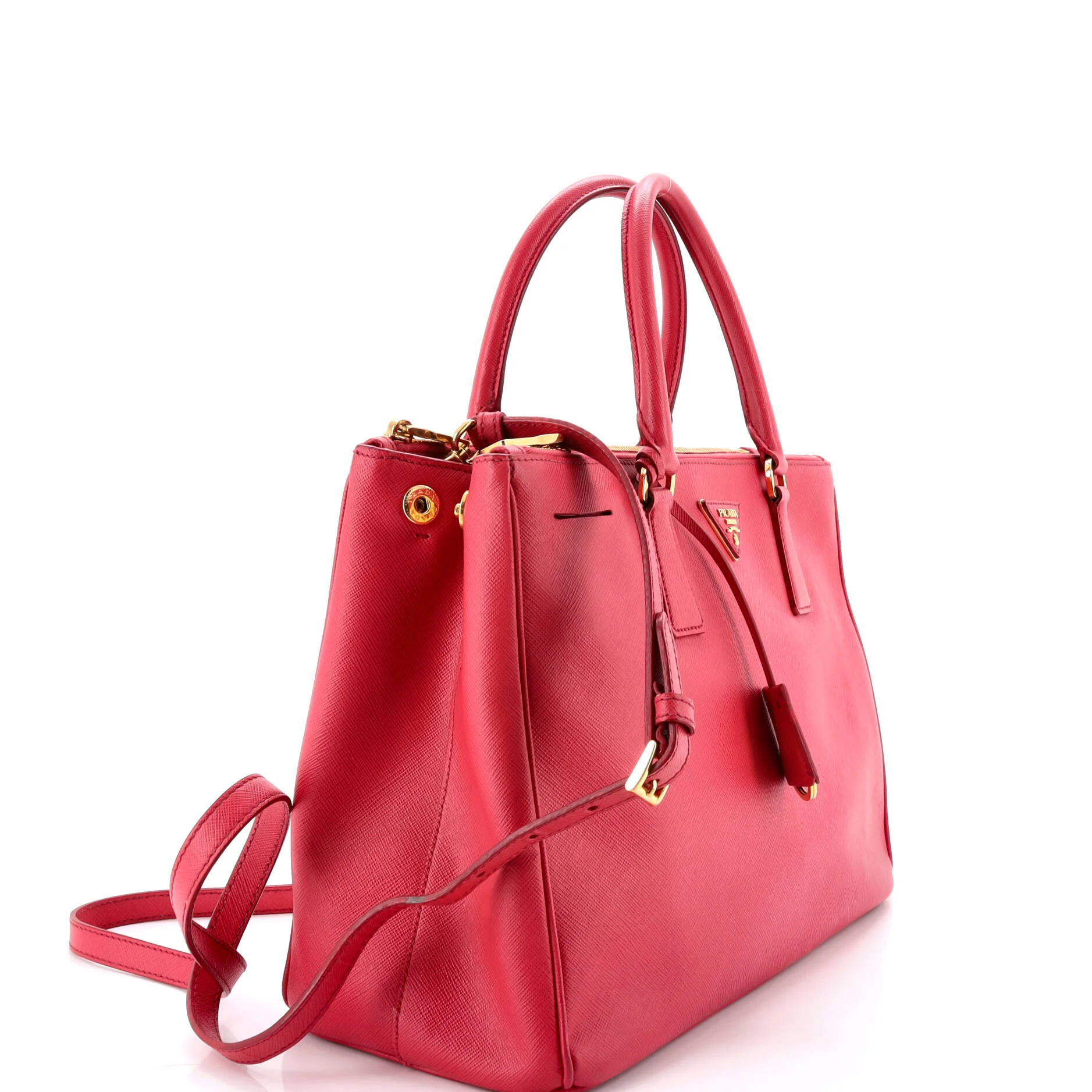 Double Zip Lux Tote Saffiano Leather Medium - Image 2