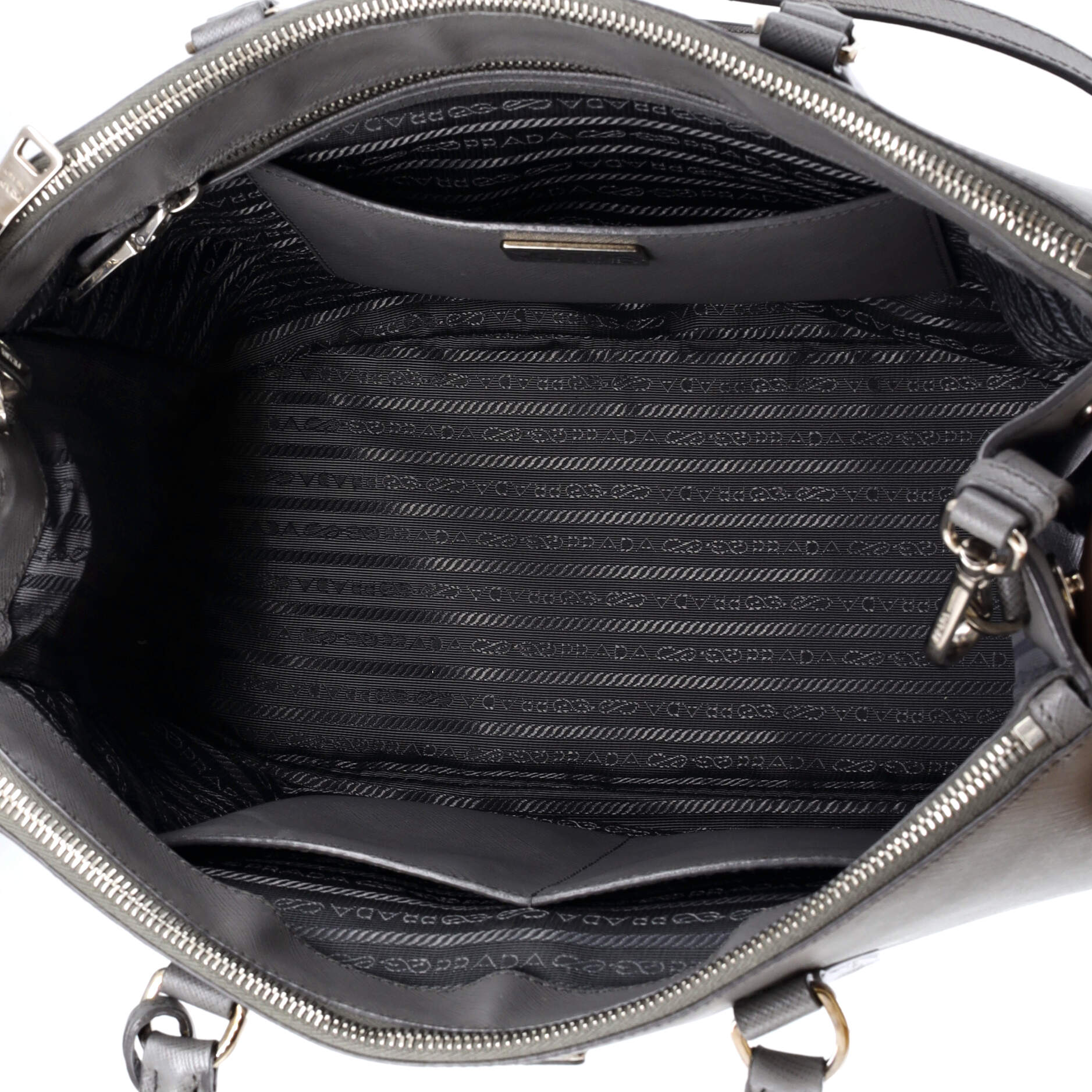 Double Zip Lux Tote Saffiano Leather Medium - Image 5