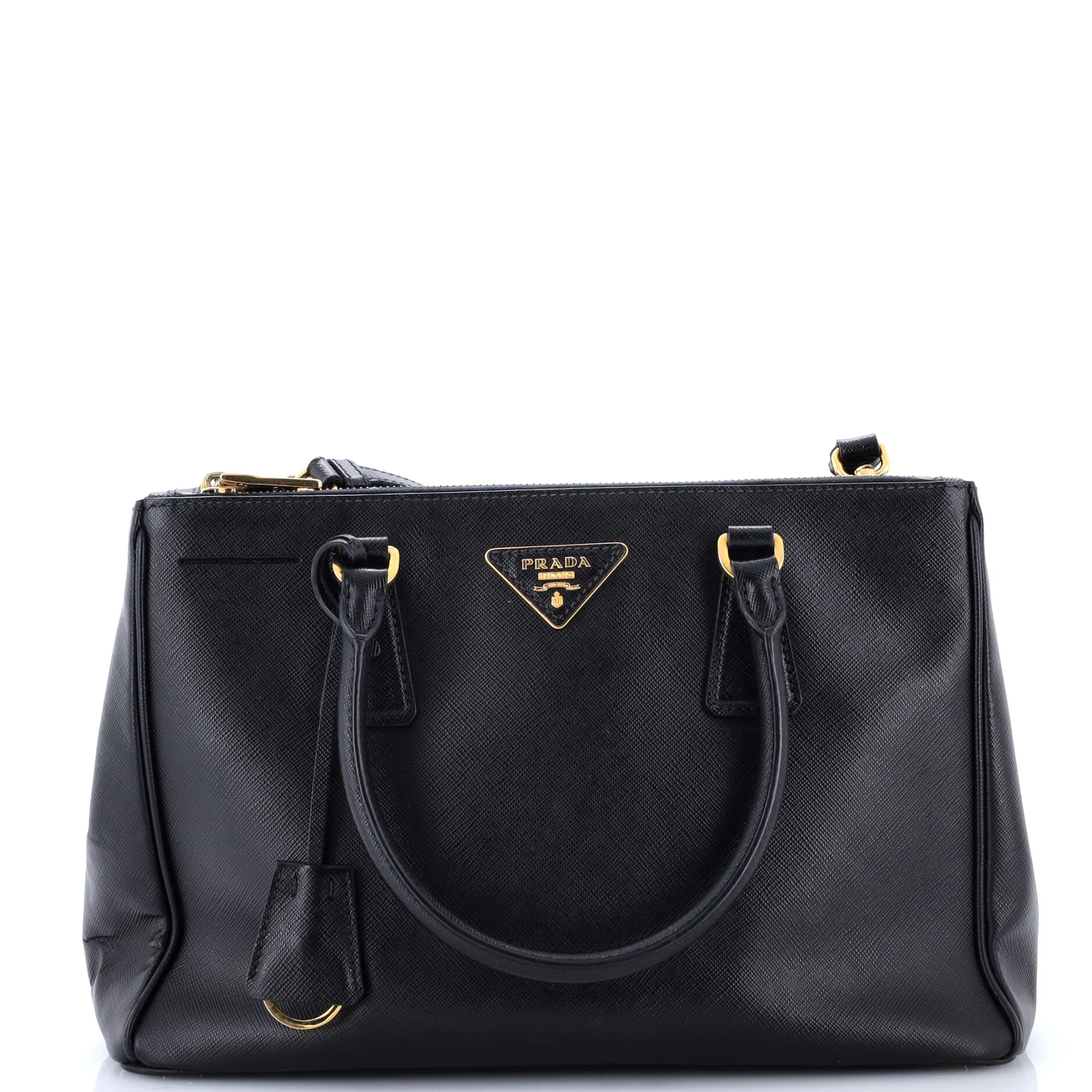 Double Zip Lux Tote Saffiano Leather Medium