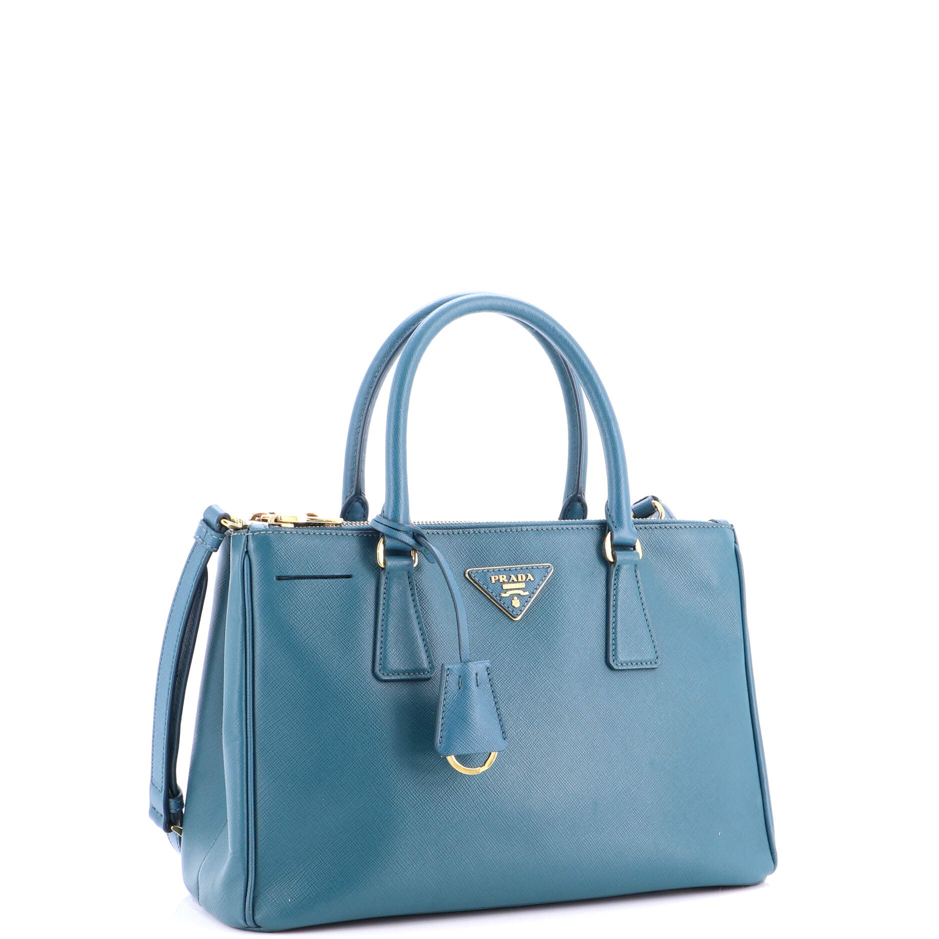 Double Zip Lux Tote Saffiano Leather Small - Image 2