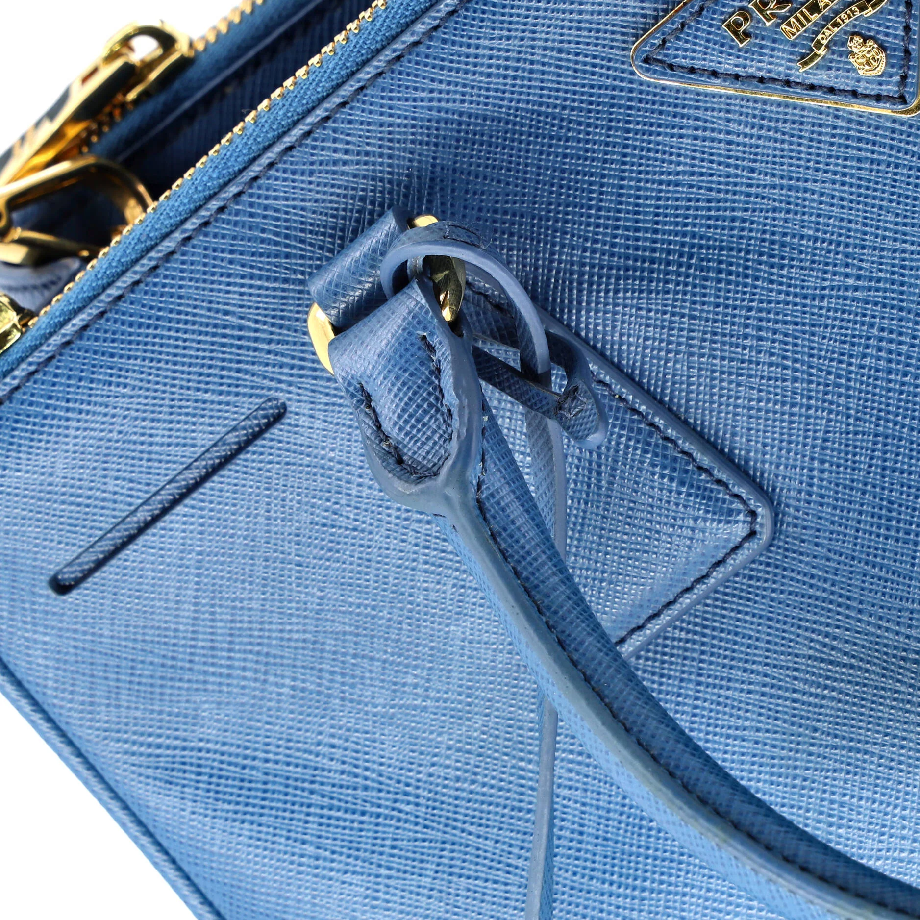 Double Zip Lux Tote Saffiano Leather Small - Image 7