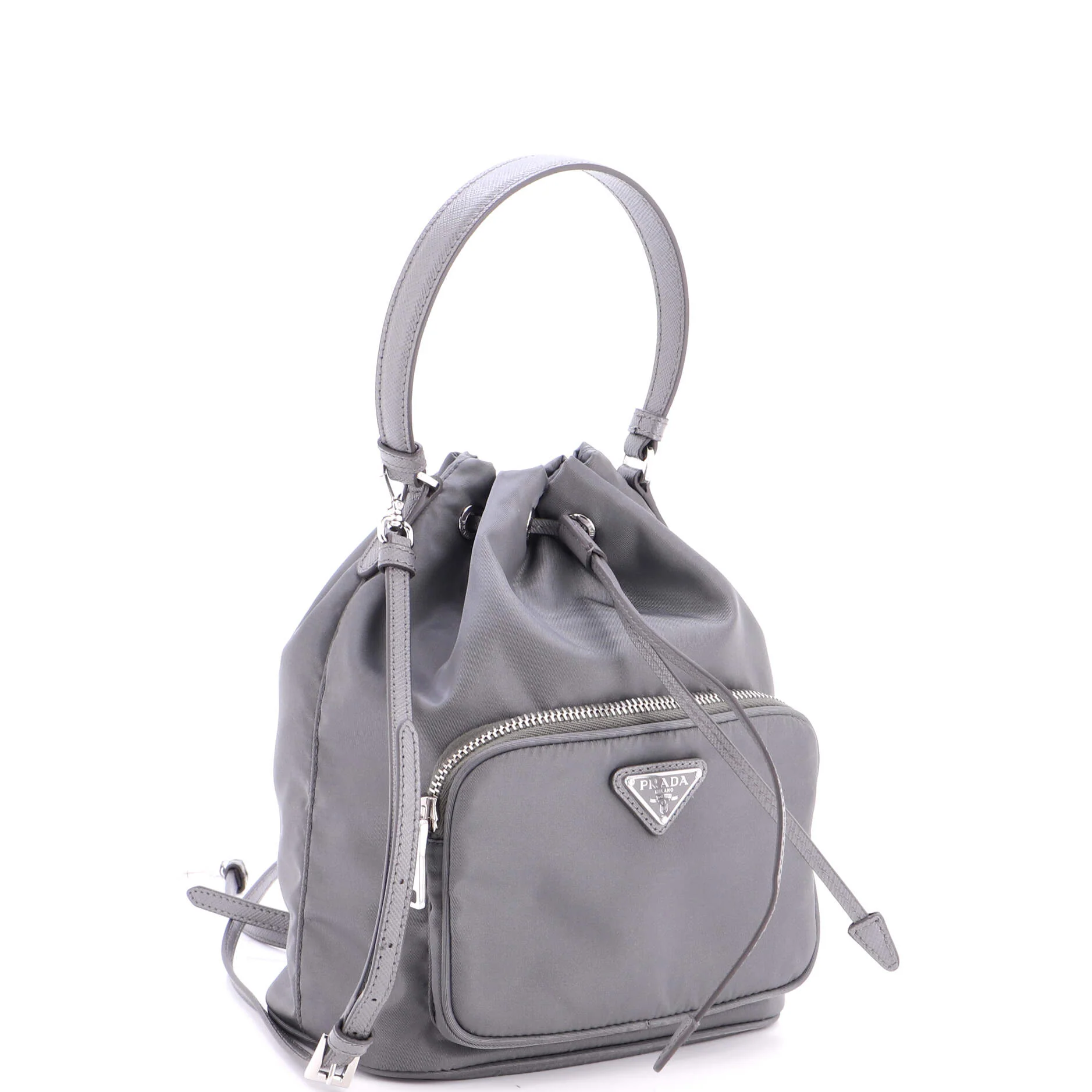 Drawstring Bucket Bag Re-Nylon Small - Image 2