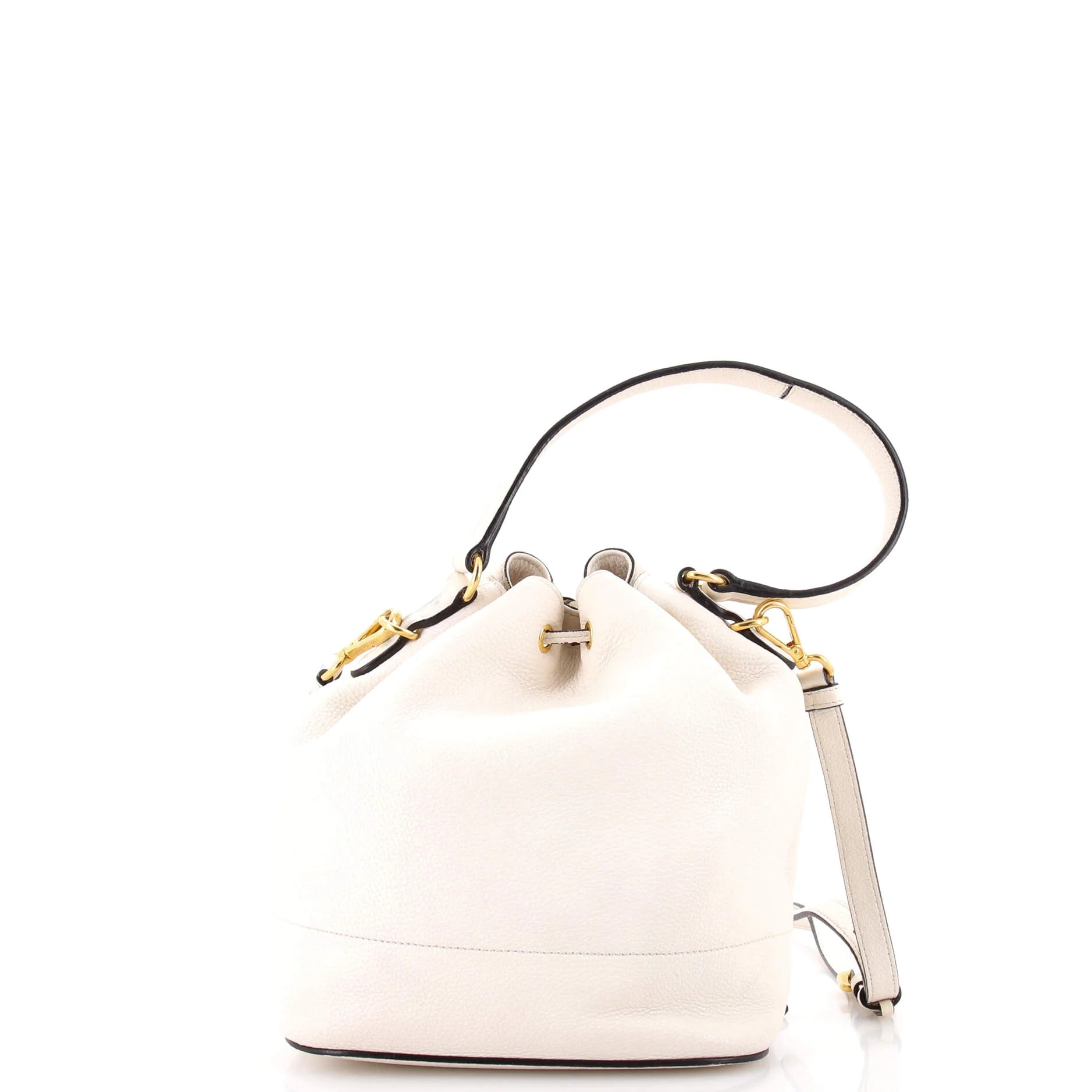 Dual Strap Top Handle Bucket Bag Vitello Daino Small - Image 3
