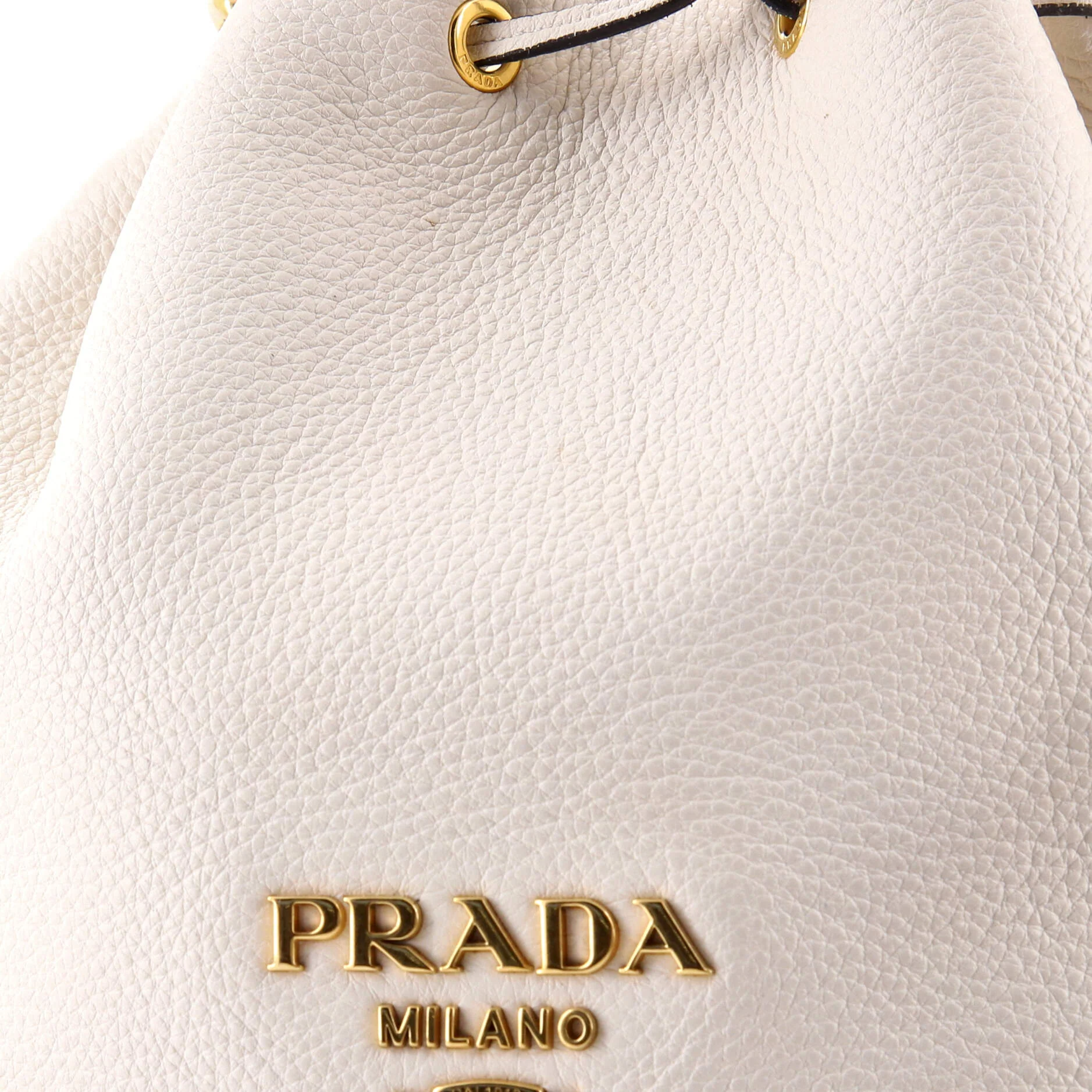 Dual Strap Top Handle Bucket Bag Vitello Daino Small - Image 6