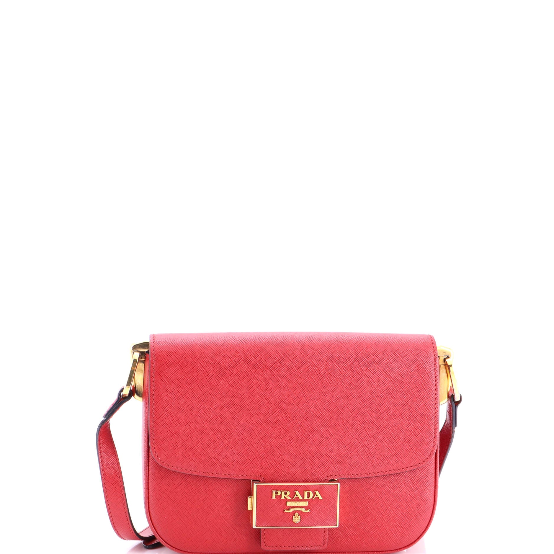 Embleme Flap Bag Saffiano Leather Small