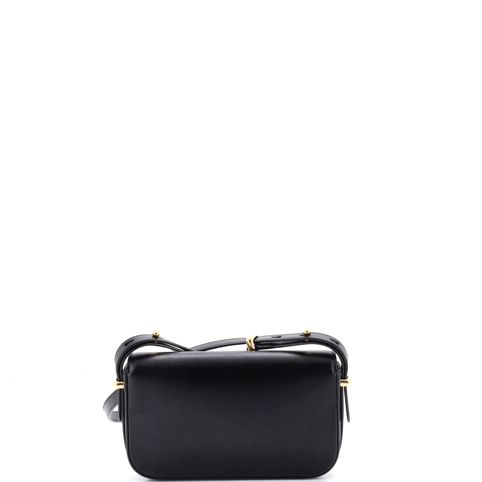 Embleme Triangle Logo Flap Bag Soft Calfskin East West - Image 3
